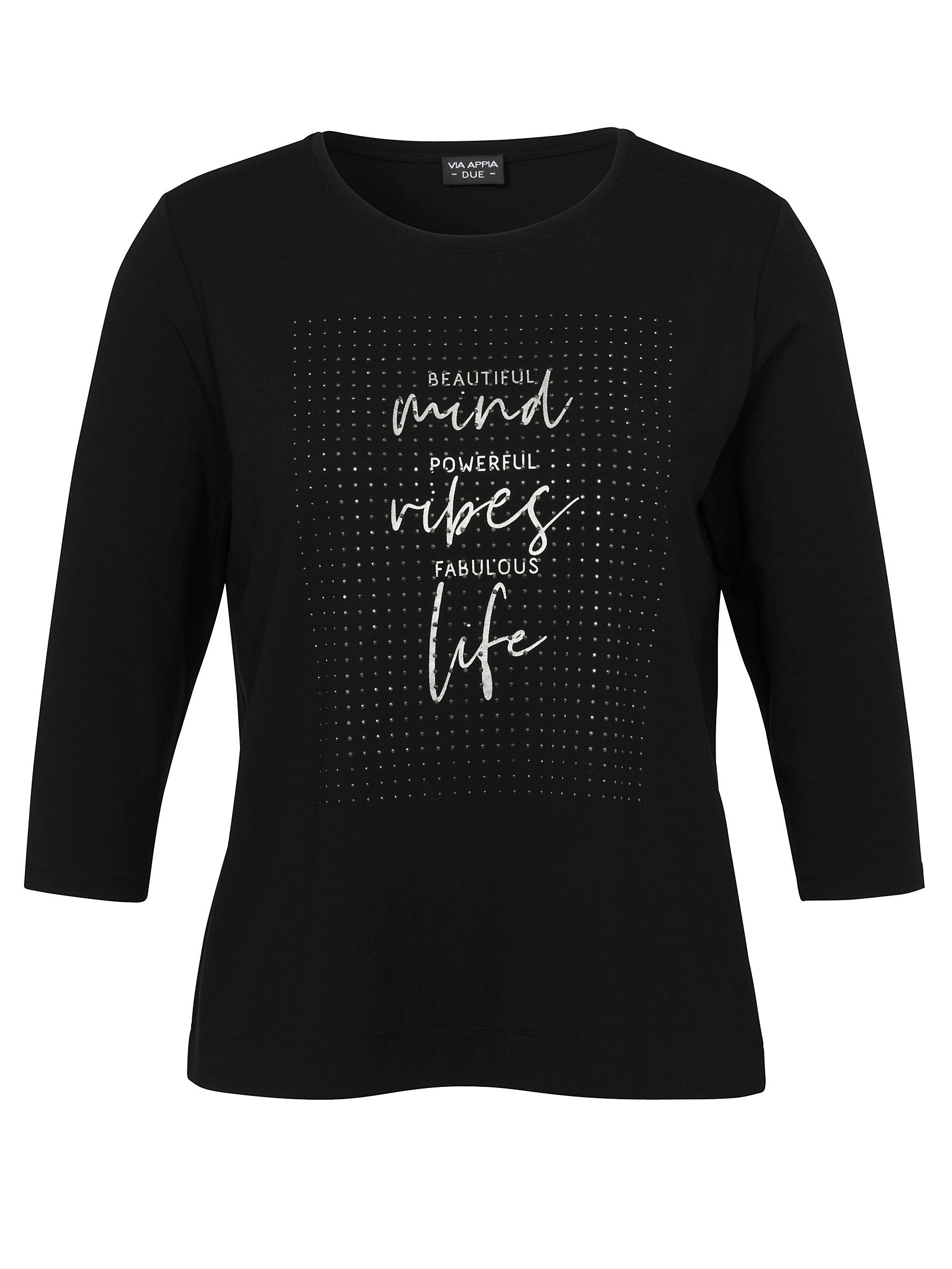 VIA APPIA T-Shirt T-Shirt Rundhals 3/4 Arm Motiv günstig online kaufen