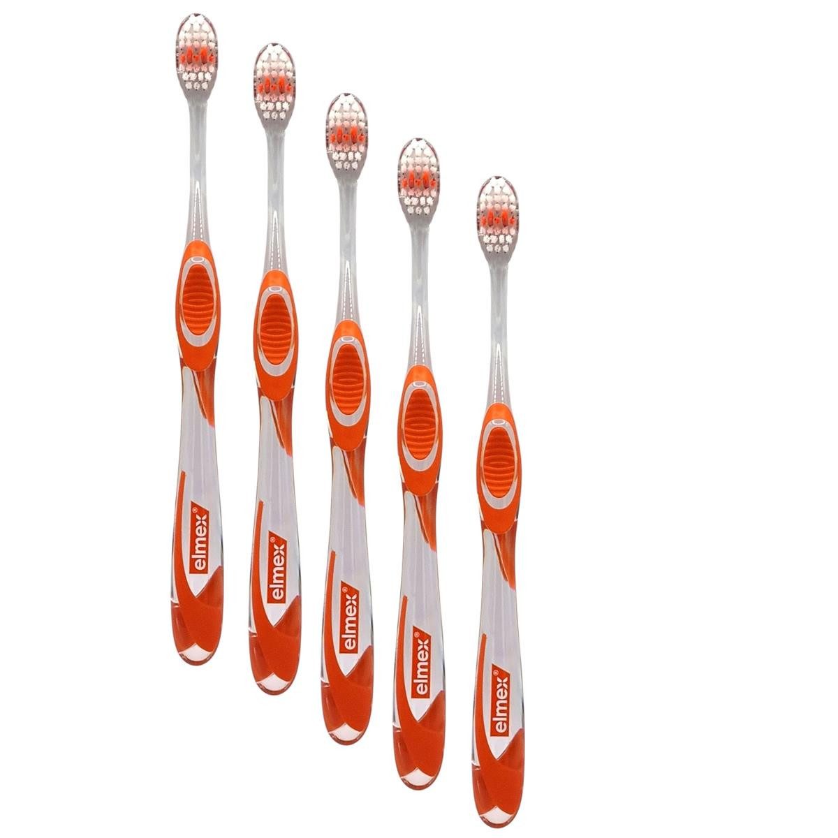 elmex Zahnbürste 5x Elmex Zahnbürste X-Kopf medium