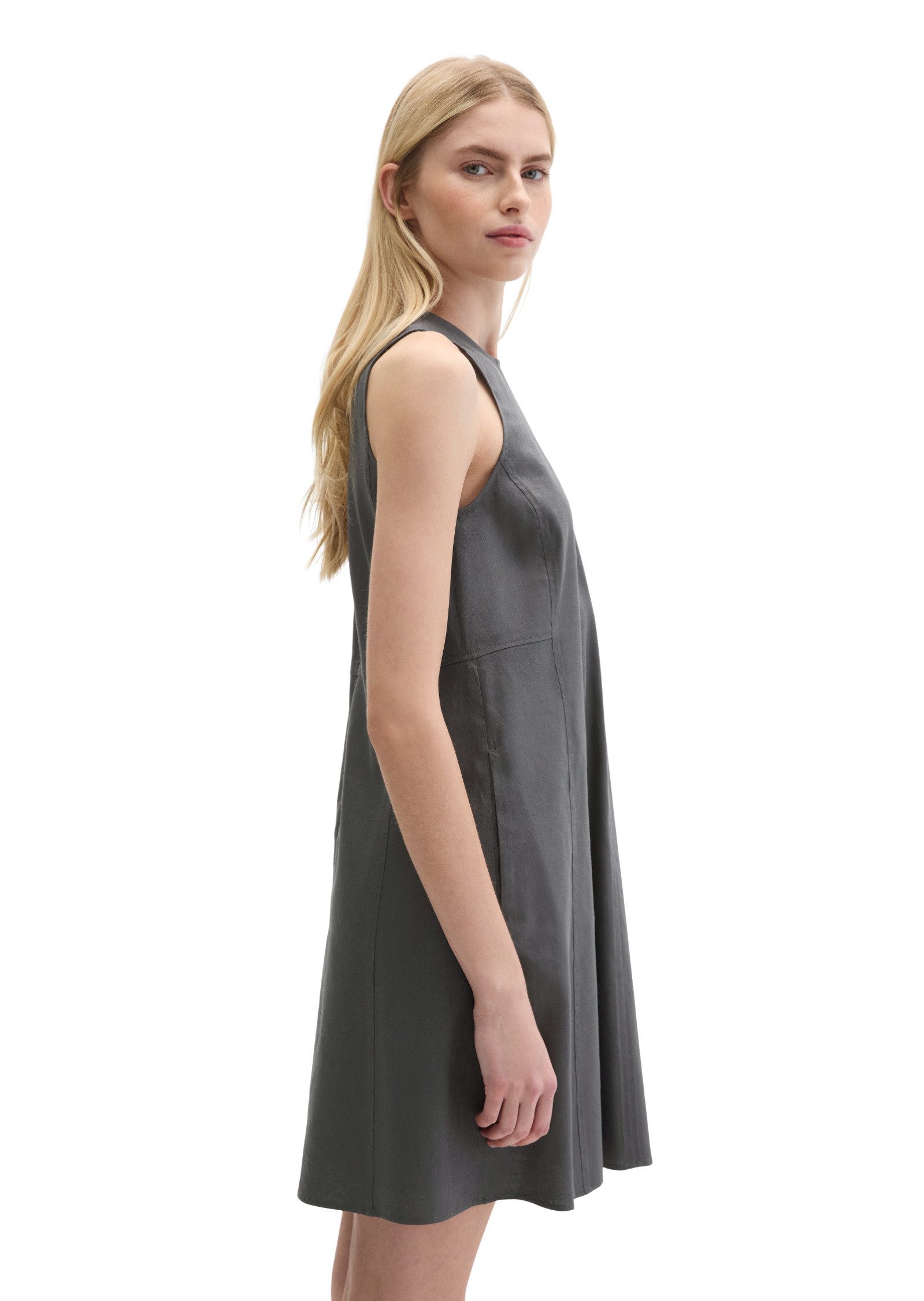 Marc O'Polo Midikleid aus Viskose-Leinen-Stretch