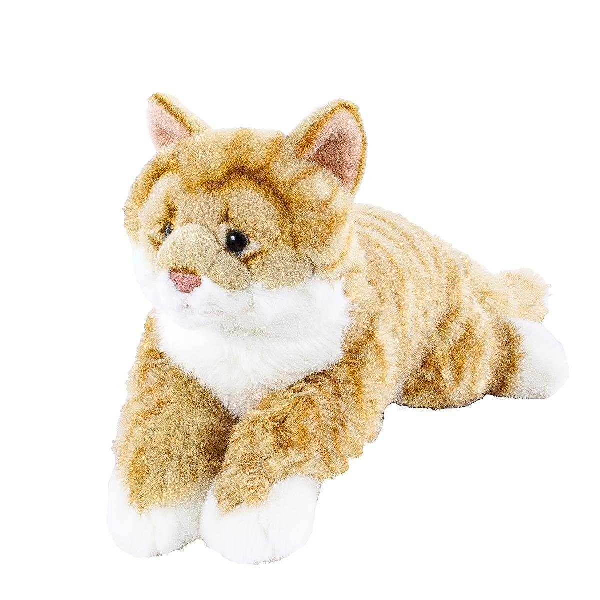 Uni-Toys Kuscheltier Kuscheltier Katze rot getigert liegend 40 cm Uni-Toys