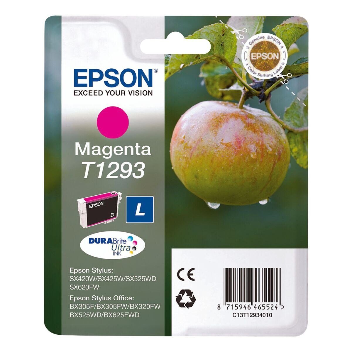 Epson T1293 Tintenpatrone (Original Druckerpatrone, magenta)