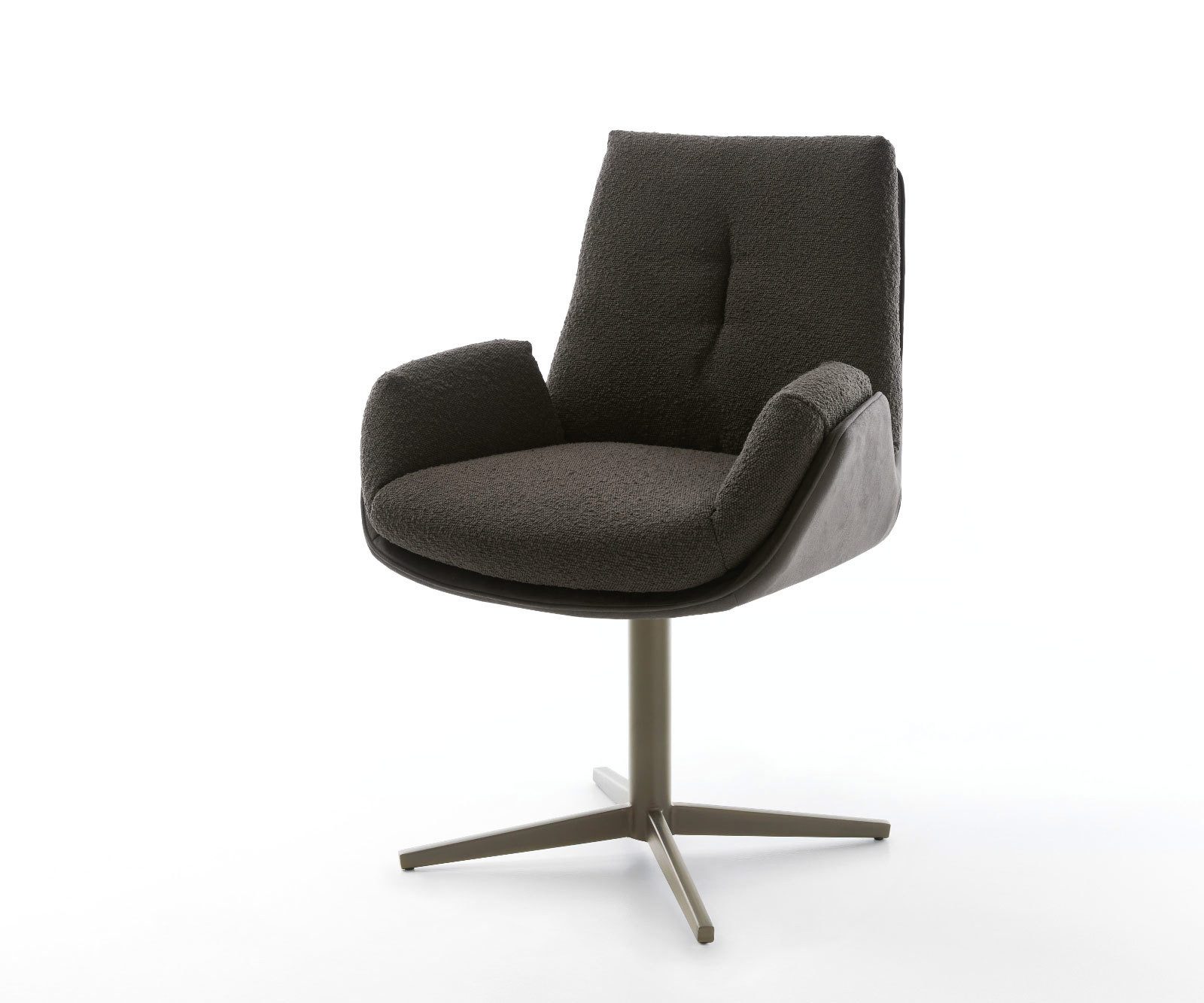 DELIFE Polsterstuhl Clea-Flex, Fußkreuz Effektfinish Titan günstig online kaufen