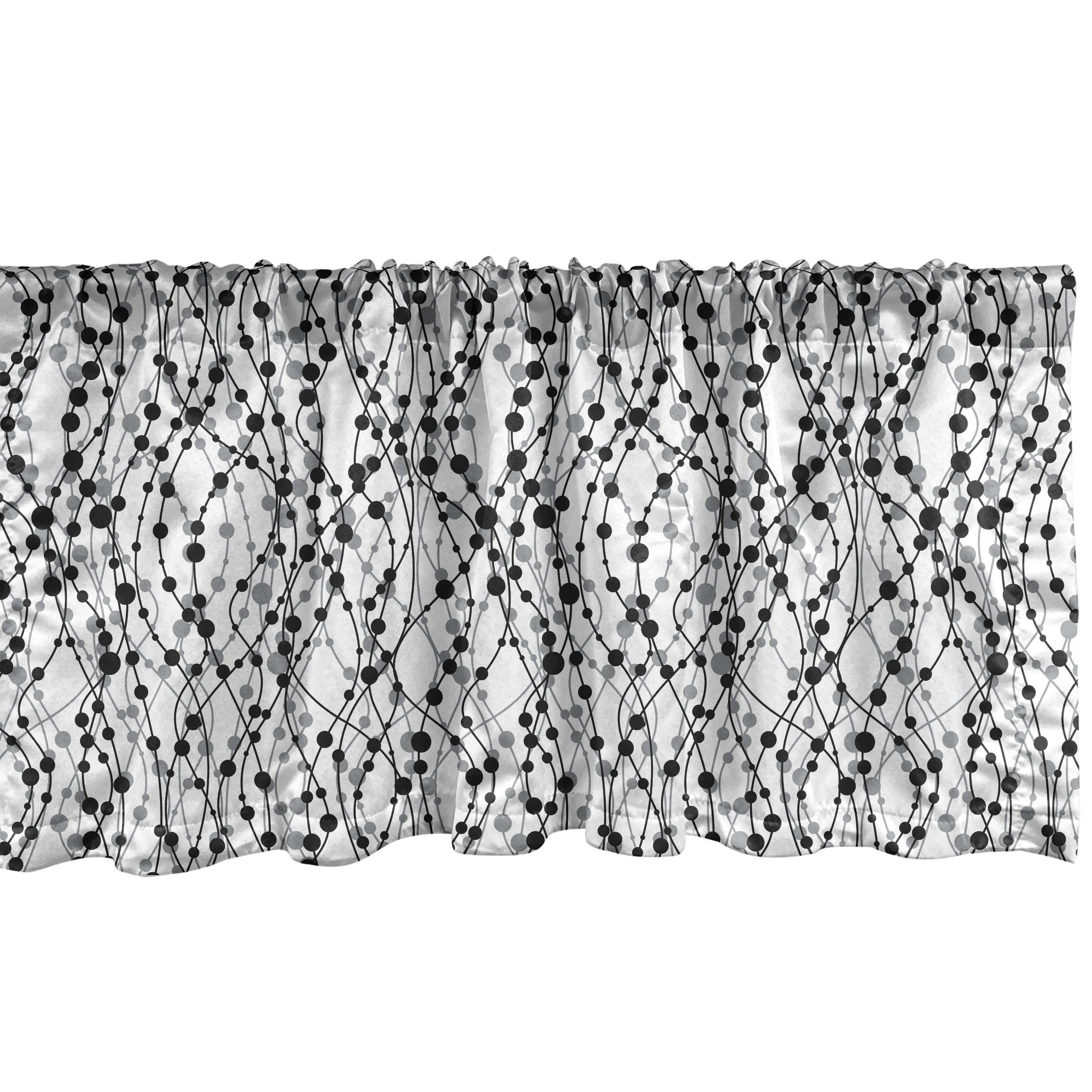 Scheibengardine Vorhang Volant für Dekor Stangentasche, Abakuhaus, Schlafzimmer Küche Geometrisch Microfaser, Inspirations mit Eighties