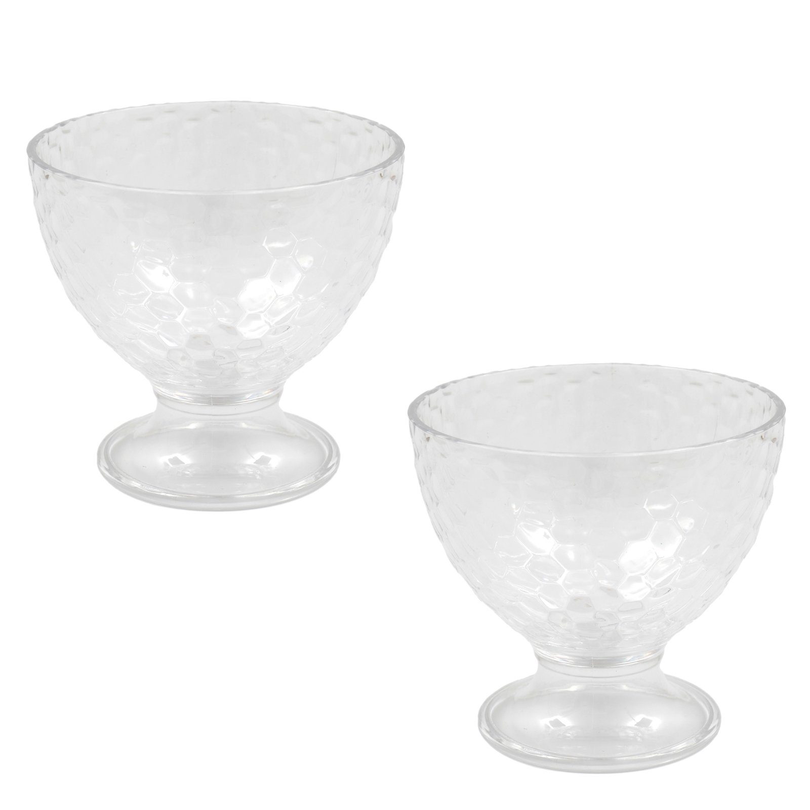 Neuetischkultur Eisschale Eisbecher 2er Set Kunststoff mit Blaseneffekt, Kunststoff, (Set, 2-tlg), Eisschale Desserbecher