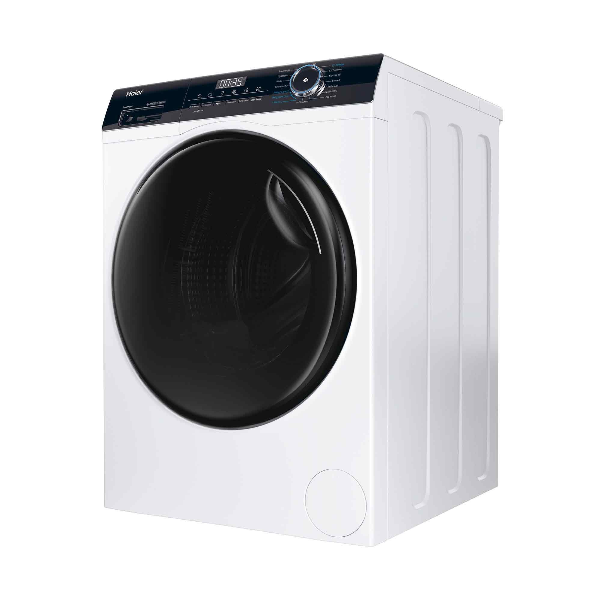 Haier Waschtrockner HWD100-B14939, 10 kg, 6 kg, 1400 U/min, Dampf-Funktion, Thermotür, Mengenautomatik, Aquastop