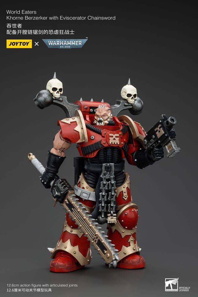 Joy Toy Actionfigur 1/18 World Eaters Khorne Berzerker with Eviscerator Chainsword