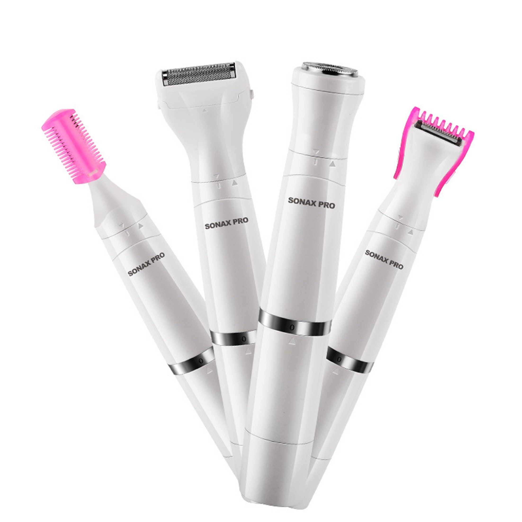 KINSI Körperrasierer 4-in-1 Elektrischer Enthaarer für Frauen,Rasierer & Epilierer, für Intimbereich, Achseln, Augenbrauen & Körper