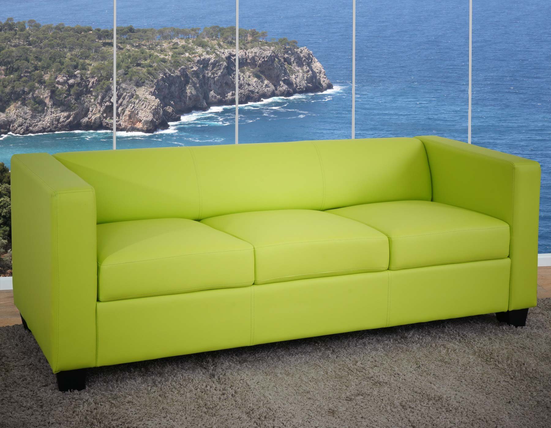 MCW 3er Sofa Lille Kunstleder Hellgrün günstig online kaufen