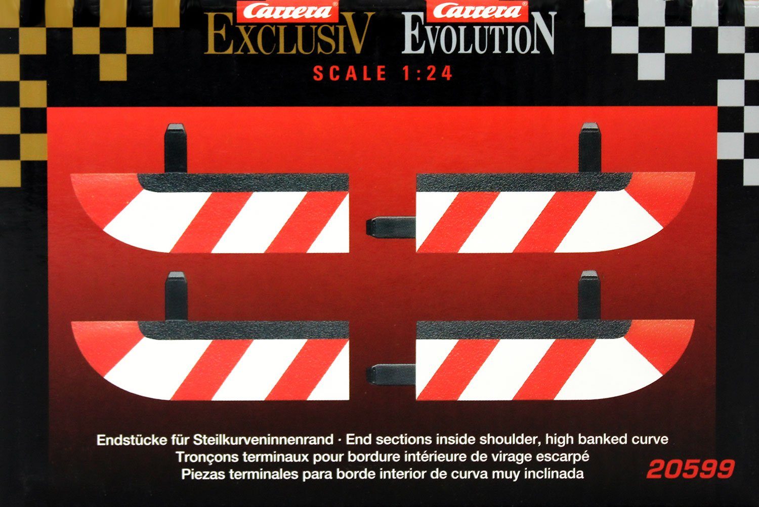 Carrera® Autorennbahn DIGITAL 124/132/EVOLUTION Endstücke für Steilkurveninnenrand, schmal
