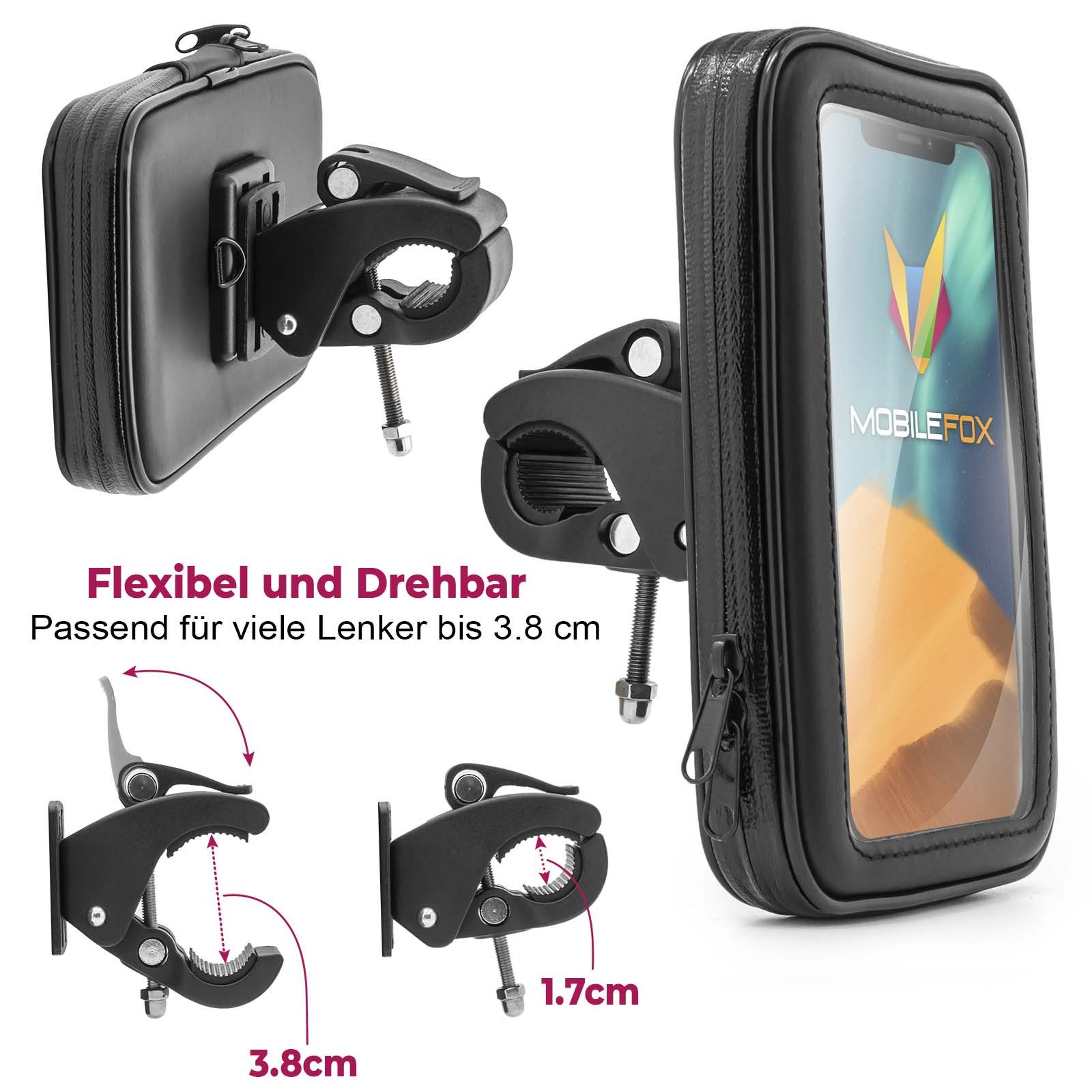 Mobilefox Smartphone-Halterung Halterung Halter Fahrrad Motorrad Lenker Handy Smartphone Größe L – Bild 3 von 4