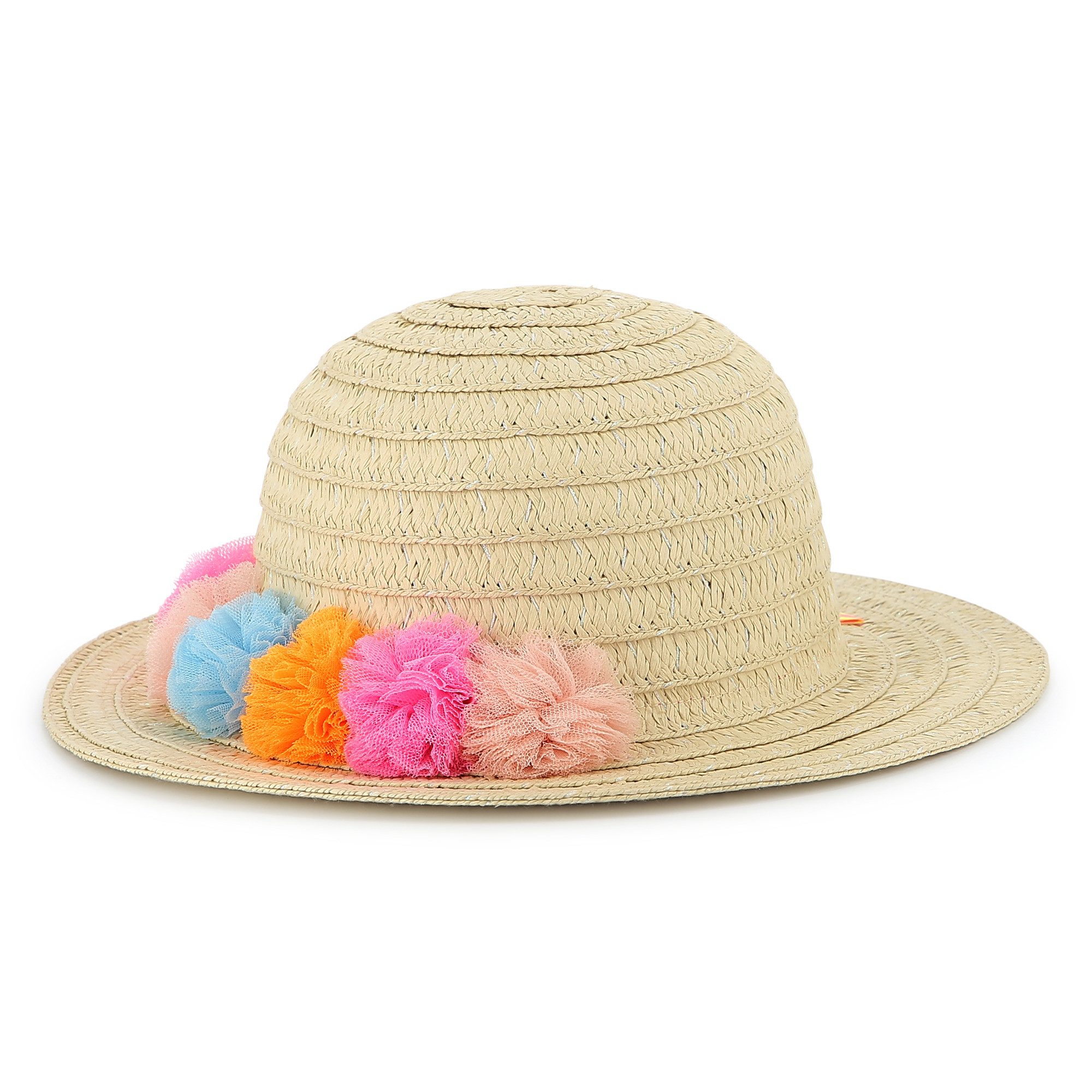 Billieblush Strohhut Billieblush glitzernder Sonnenhut mit bunten Pompoms