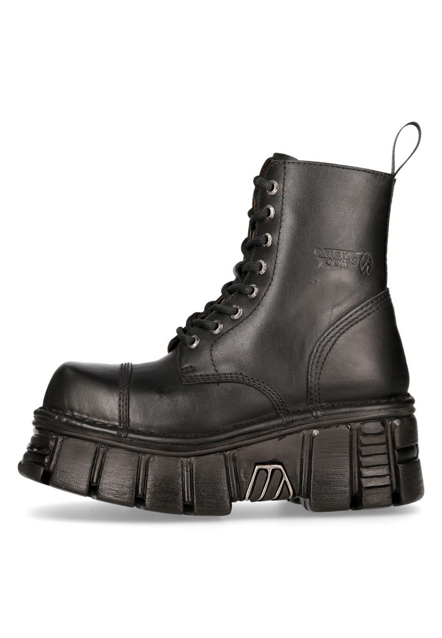 New Rock M-NEWMILI083-S39 Ankleboots Goth & Punk Stil mit Metal Applikationen