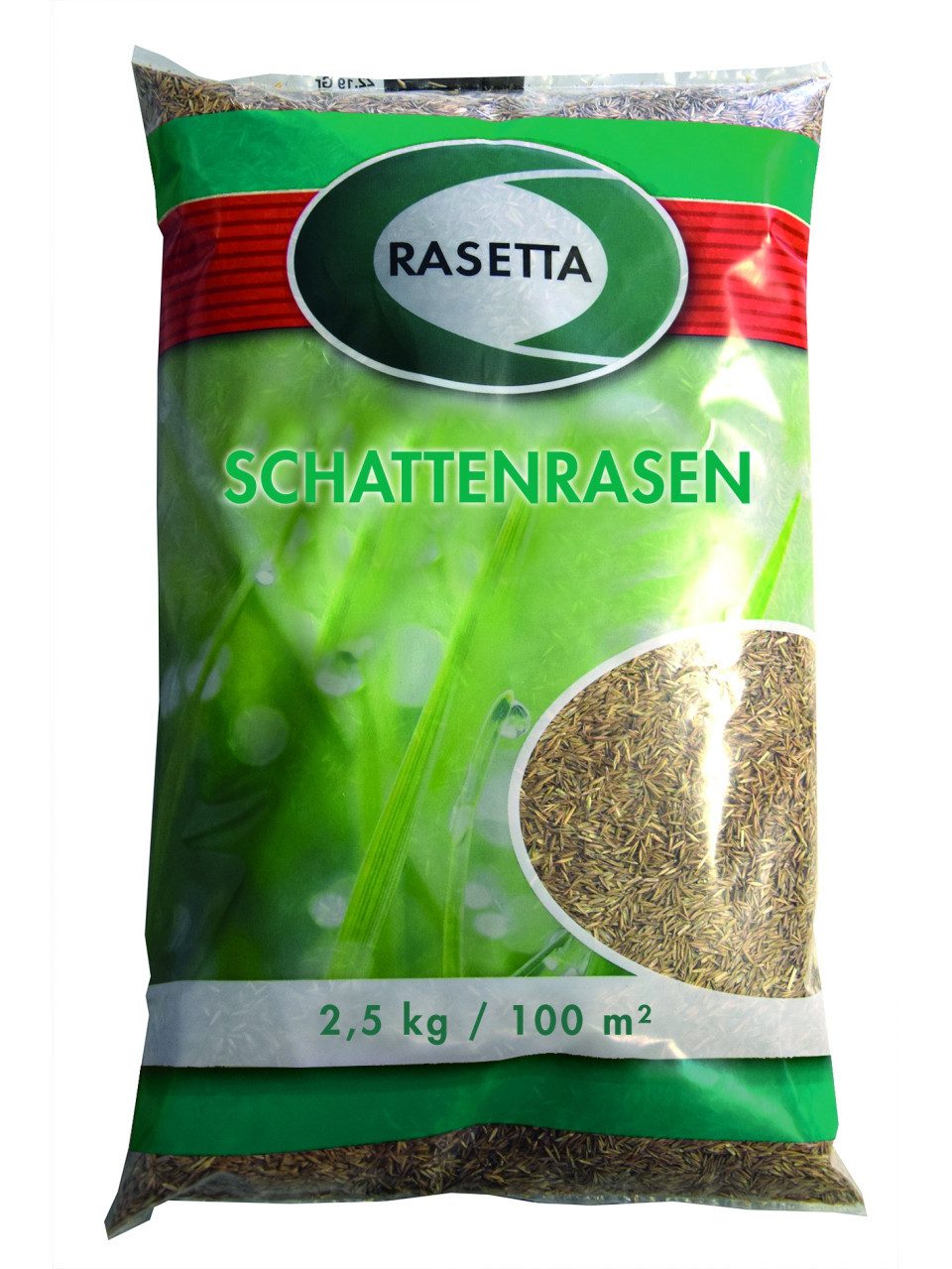 Rasetta Rasen-Langzeitdünger Rasetta Rasensaatgut Schattenrasen 2,5 kg, für ca.