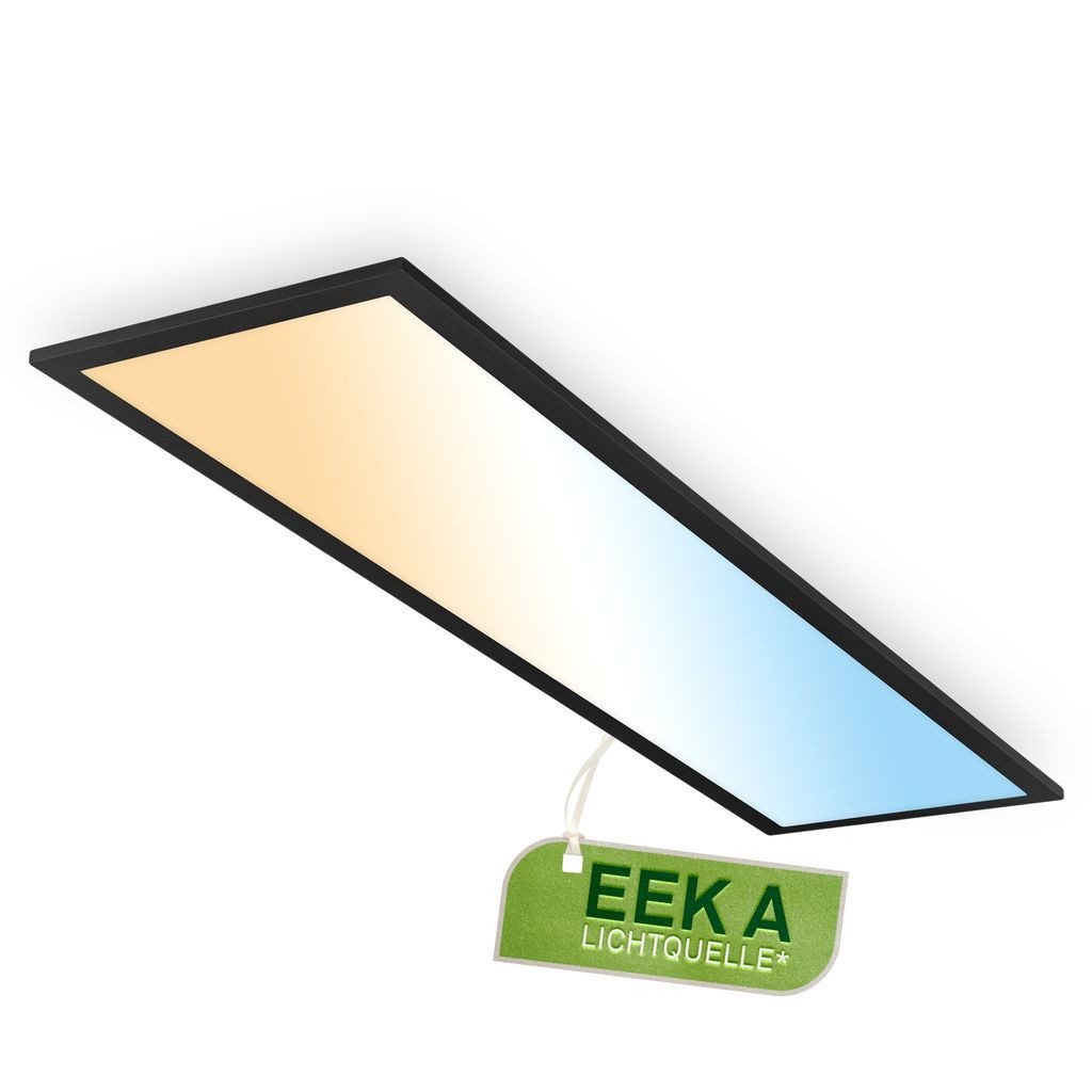 Briloner Leuchten LED Deckenleuchte LED Deckenlampe CCT Dimmbar Fernbedienung Indirektes Licht, LED fest integriert, 4000K - Neutralweiß, 100x25x6 cm, Wohnzimmer, Küche, Büro