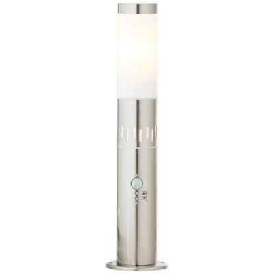 Brilliant Außen-Stehlampe Leigh, BewegungsmelderNachtlichtfunktion, Warmweiß, Lampe, Leigh Außensockelleuchte 50cm Bewegungsmelder edelstahl, 1x A60