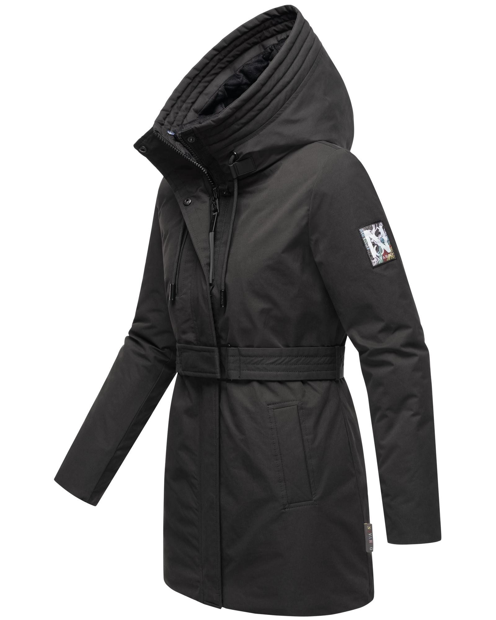 Navahoo Winterjacke Eishauch 14 Damen Winterparka mit Taillengürtel und Fle günstig online kaufen