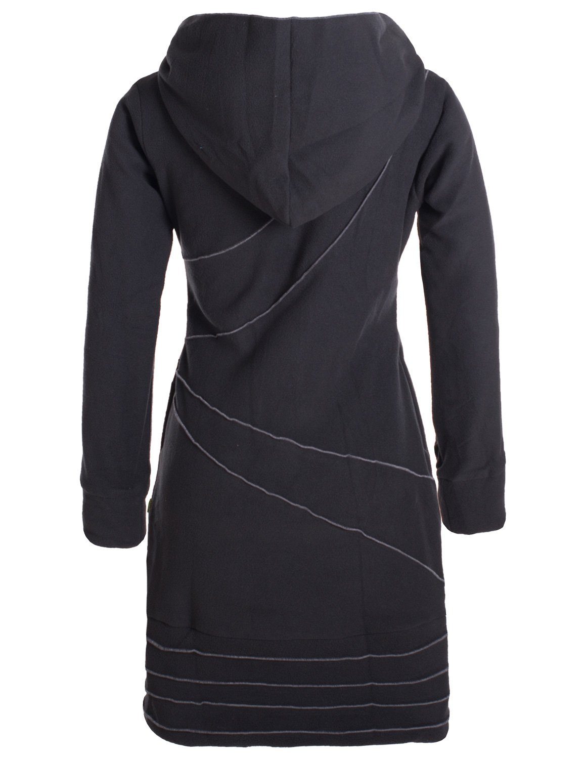 Vishes Midikleid Patchwork Hoodie Eco Fleecekleid mit Daumenlöchern Hippie, günstig online kaufen