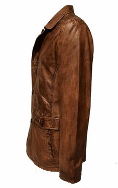 Maddox Lederjacke Anthony weiches, gewaschenes Leder, Cognac Braun, Sakko, Longjacke