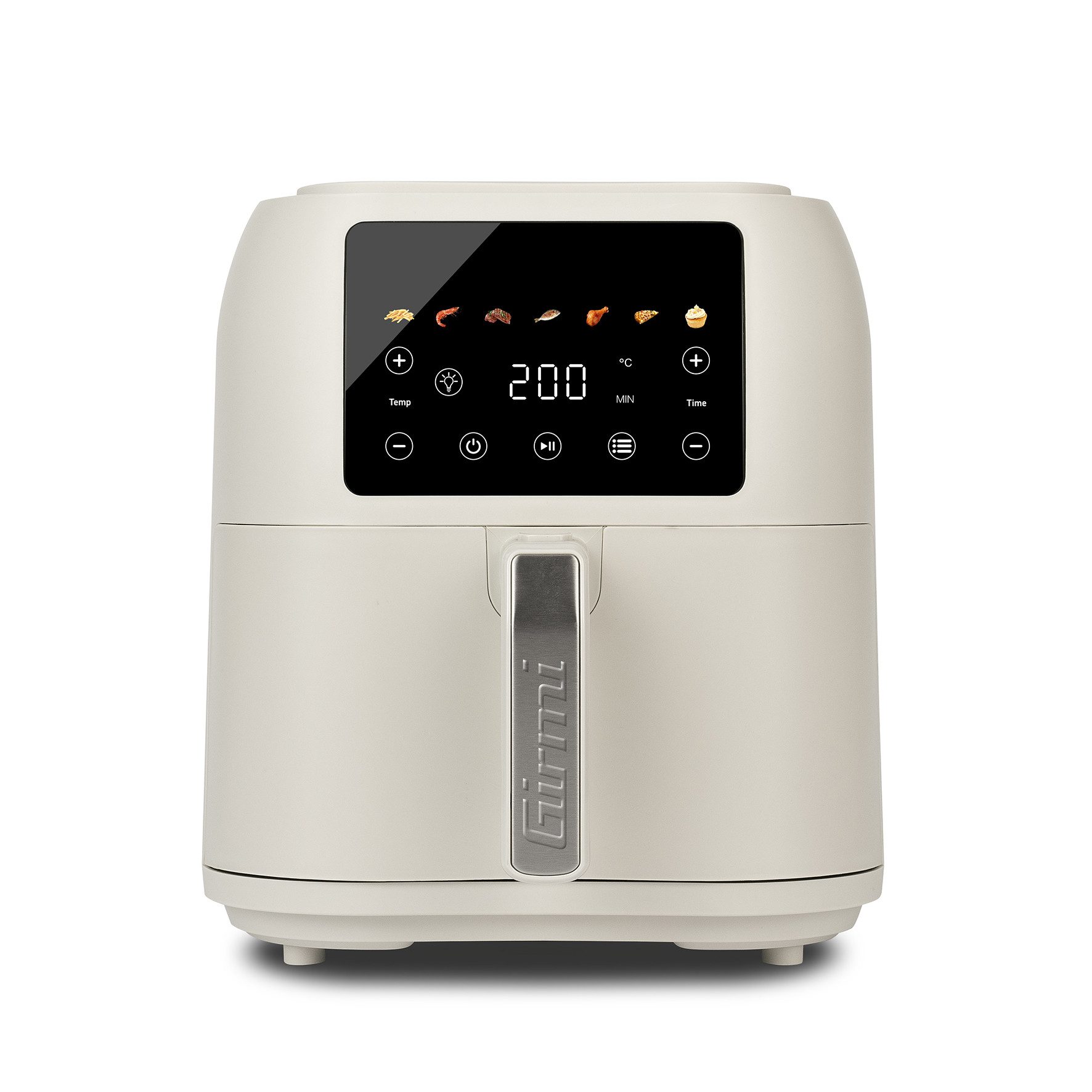 Girmi Heißluftfritteuse FG9201 Ecofrit Deep FG92 8 Liter, 7 Programme, Antihaftbeschichtung, 1700 W, Digitaldisplay, Rezeptbuch, Sicherheitstaste, XXL-Kapazität