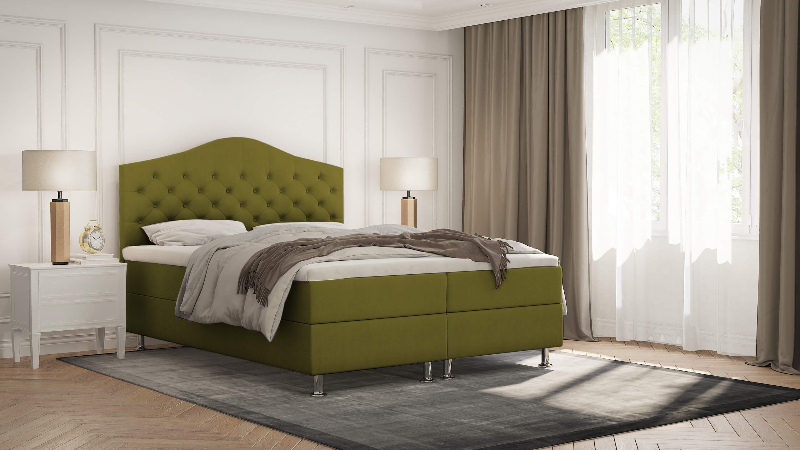 Best for Home Boxspringbett Glamour Bonellfederkern günstig online kaufen
