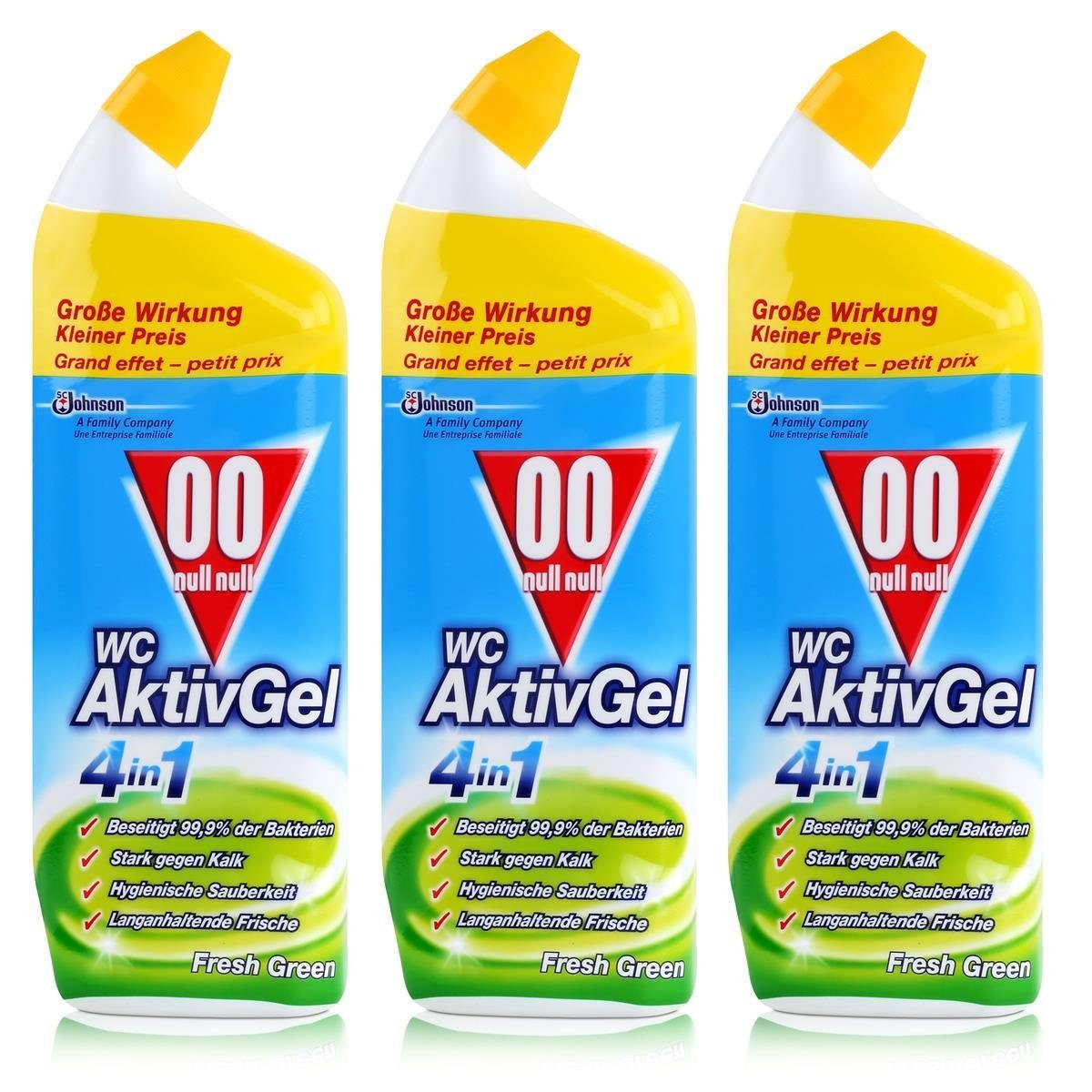 00 null null WC Aktiv Gel 4in1 Fresh Green 750ml - Stark gegen Kalk (3 WC-Reiniger