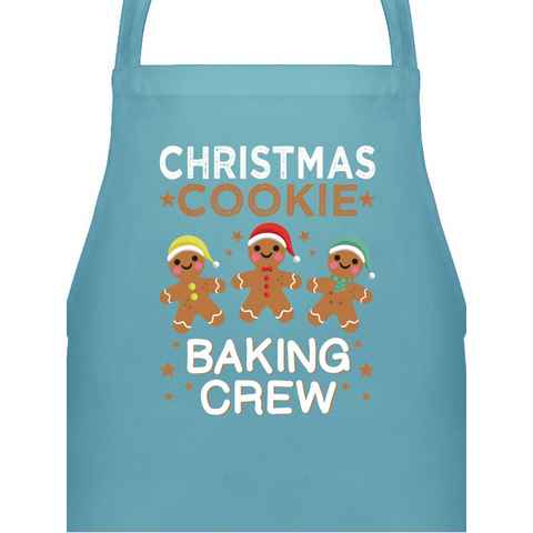 Shirtracer Kochschürze Christmas Cookie Baking Crew Lebkuchenmännchen, (1-tlg), Weihnachtsschürze Erwachsene