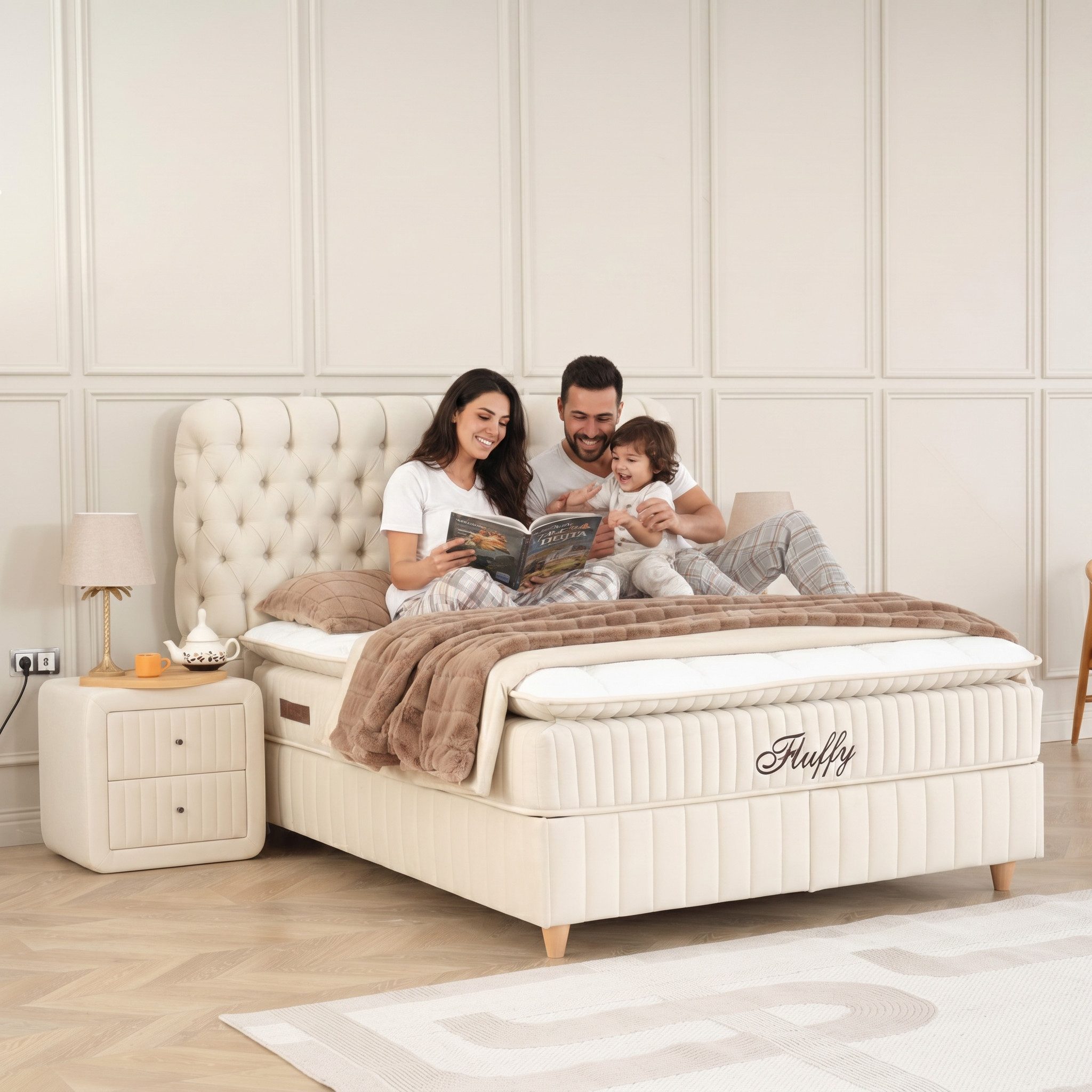 gowoll Boxspringbett bett 180 x 200 - 160 x 200 - Boxpringbett 140x200 Comfort, H3 Matratze (7 Zonen Allergenfrei & Atmungsaktiv, Orthopädische Matratze mit Topper, 1x Matratze, 2x Bettkasten, 1x Kopfteil), mit Komforteinstiegshöhe von 67cm