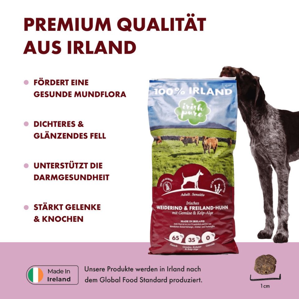 Irish Pure Irish Pure Weiderind - getreidefreies, proteinreiches Trockenfutter, Trockenfutter für: Hunde