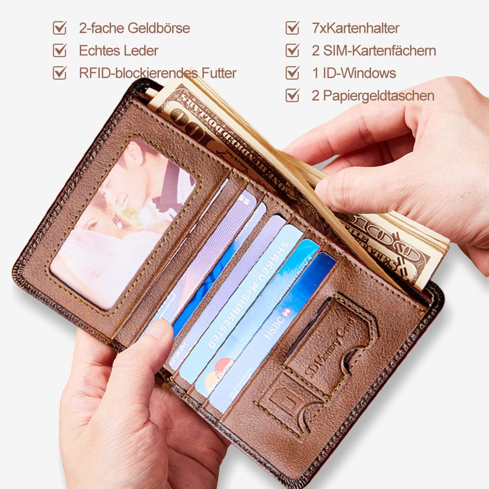 ZEUOPQ Geldbörse Geldbörse Große Kapazität Echtleder günstig online kaufen