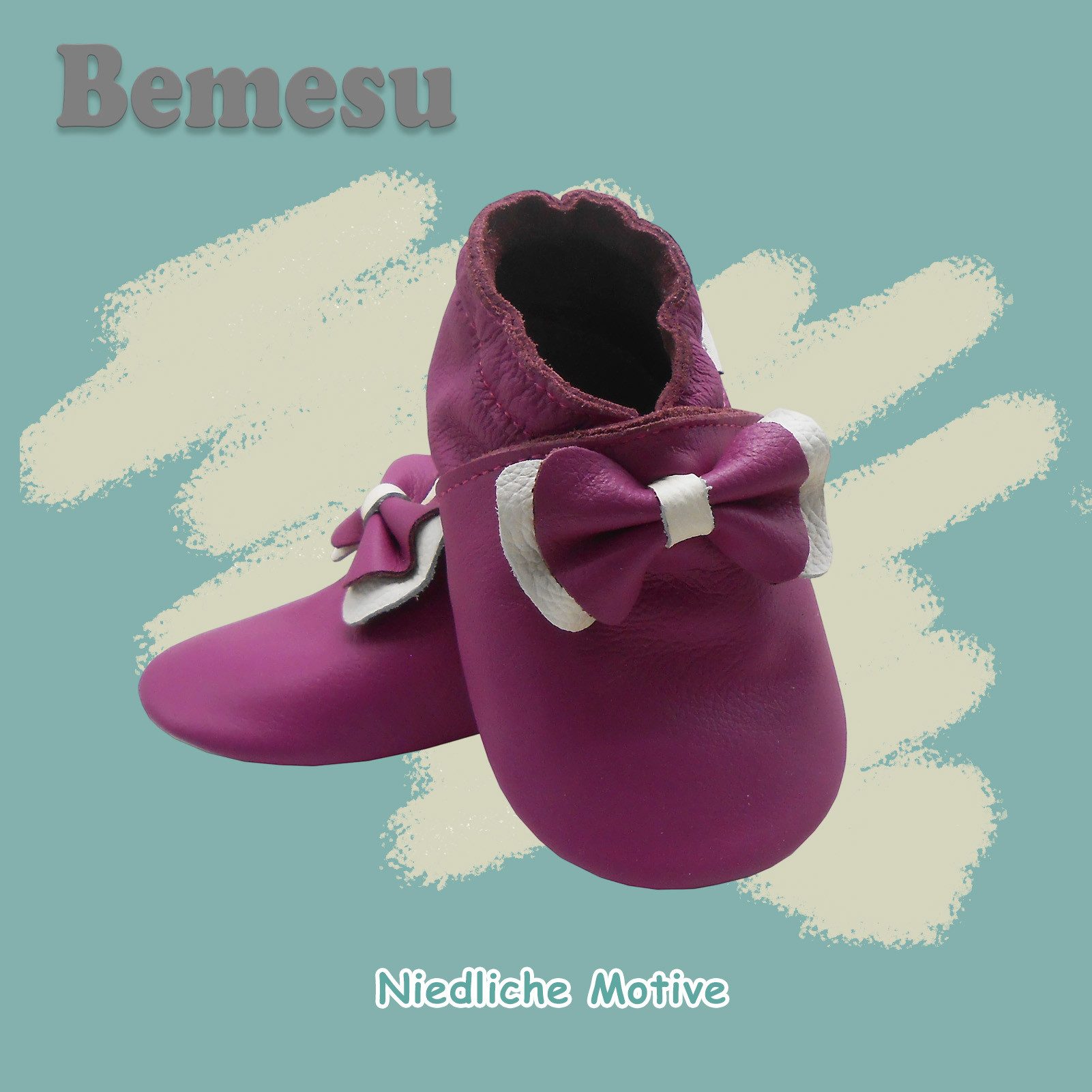 Bemesu Baby Mädchen Krabbelschuh Barfußgefühl rutschfester Sohle – Bild 5 von 5