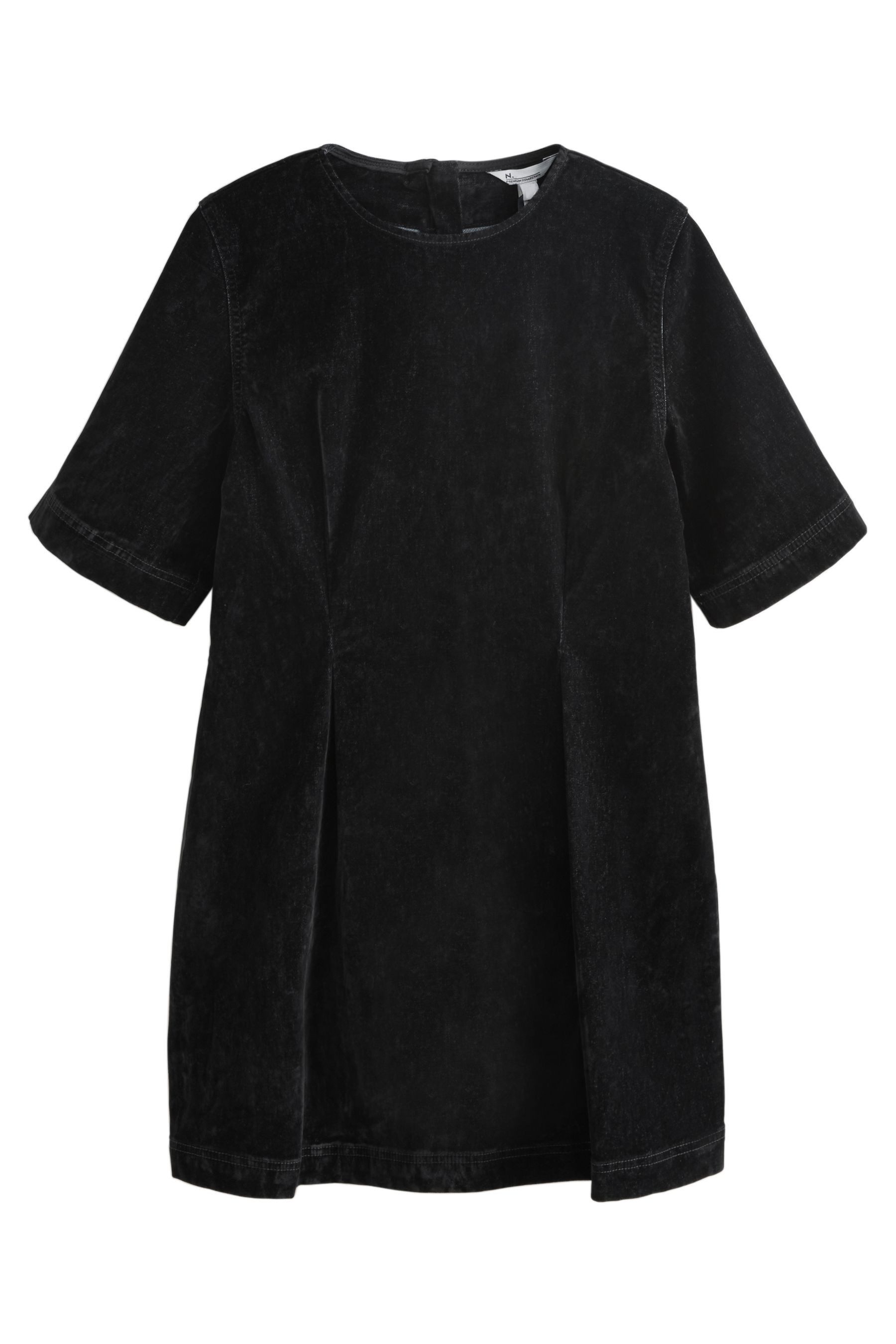 Next Jeanskleid N. Premium beflocktes Denim-T-Shirt-Minikleid (1-tlg) günstig online kaufen