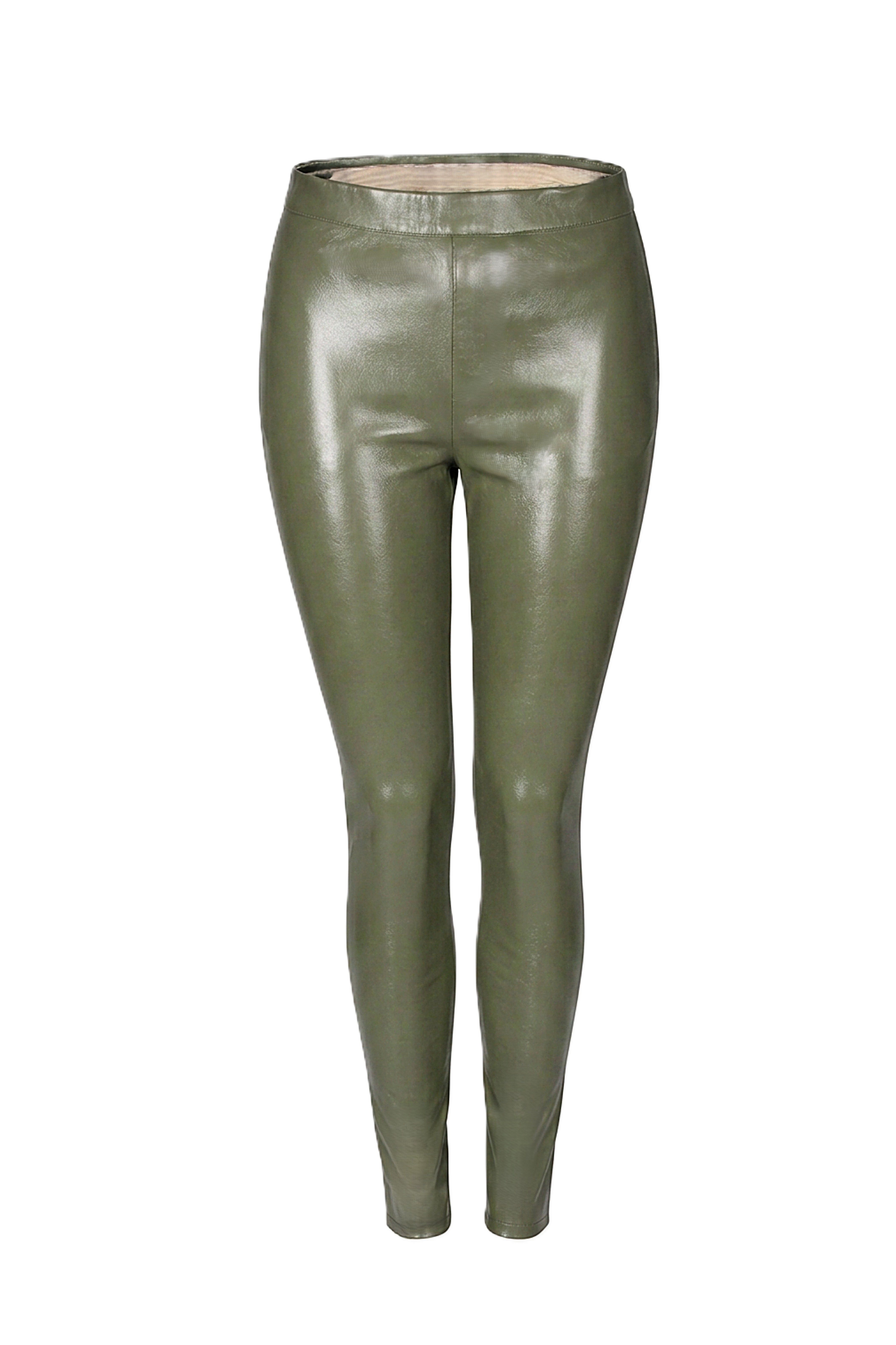 Be Noble Leggings Leggings olive Wunderschöne Leggins aus hochwertigem Kunstleder in Olive
