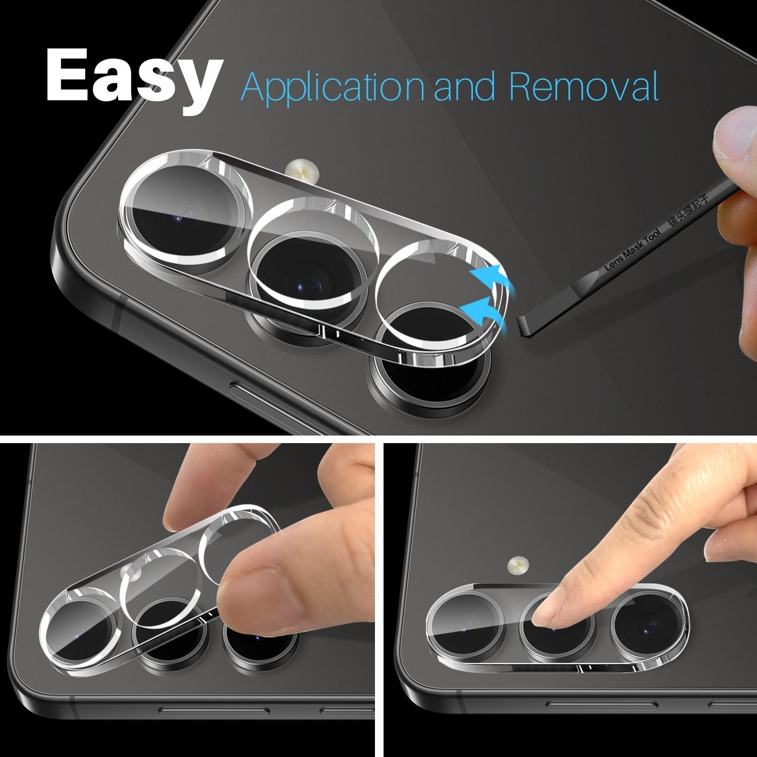 Wigento Handyhülle Für Samsung Galaxy S25 Plus Schutz Hart Glas 9H Kamera Komplettschutz, 9H Glas, HD-Klarheit, kratzfest