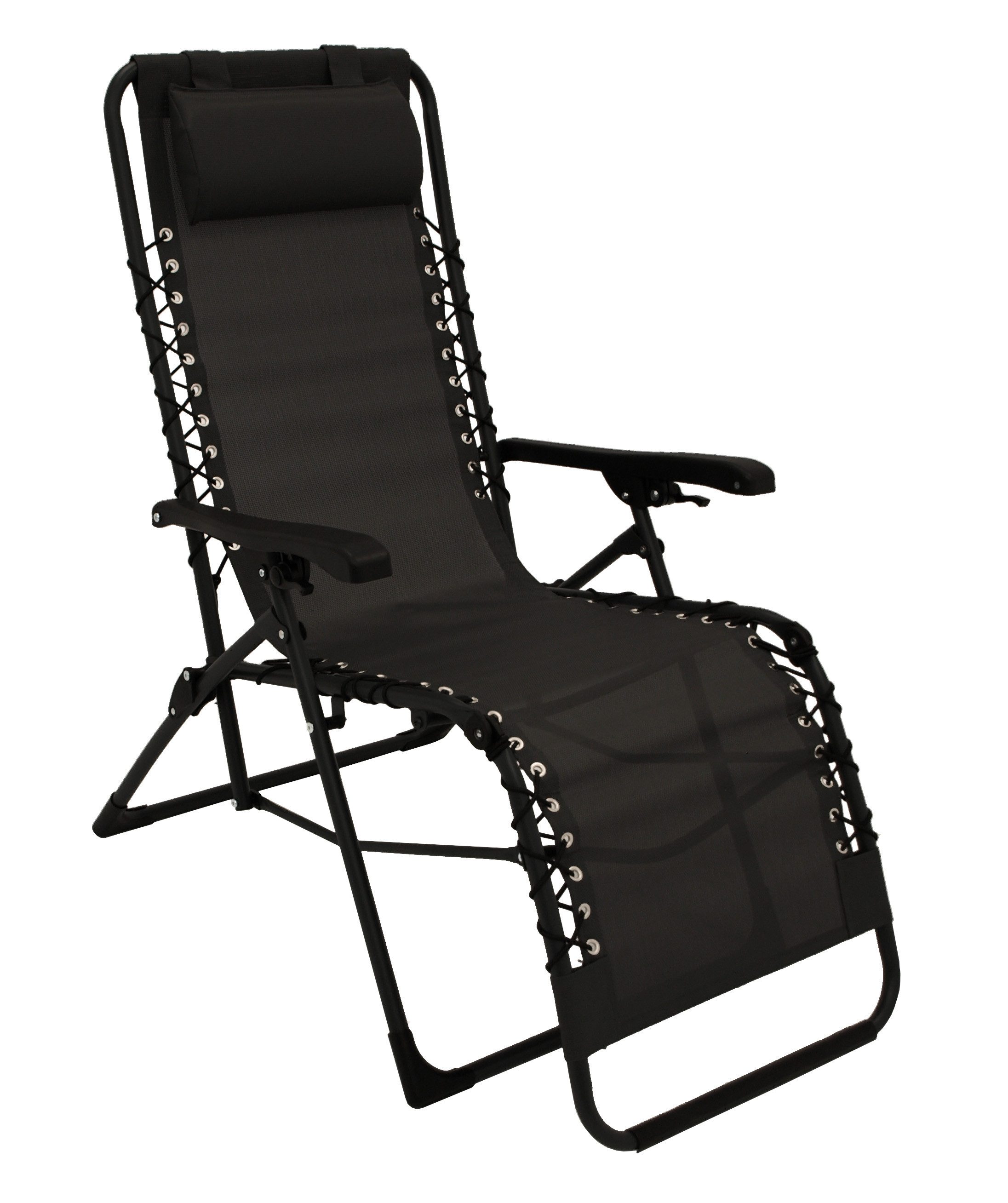 DEGAMO Relaxsessel NIZZA, Kunstgewebe schwarz 2*1, stufenlos verstellbar, faltbar