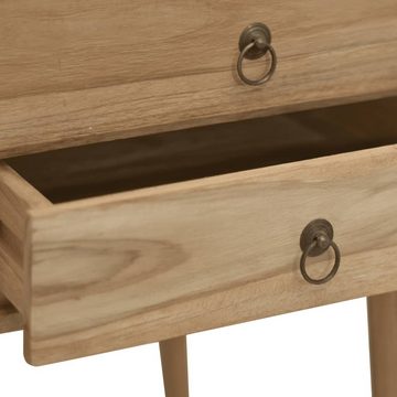 furnicato Schreibtisch mit 2 Schubladen 110x52x75 cm Massivholz Teak