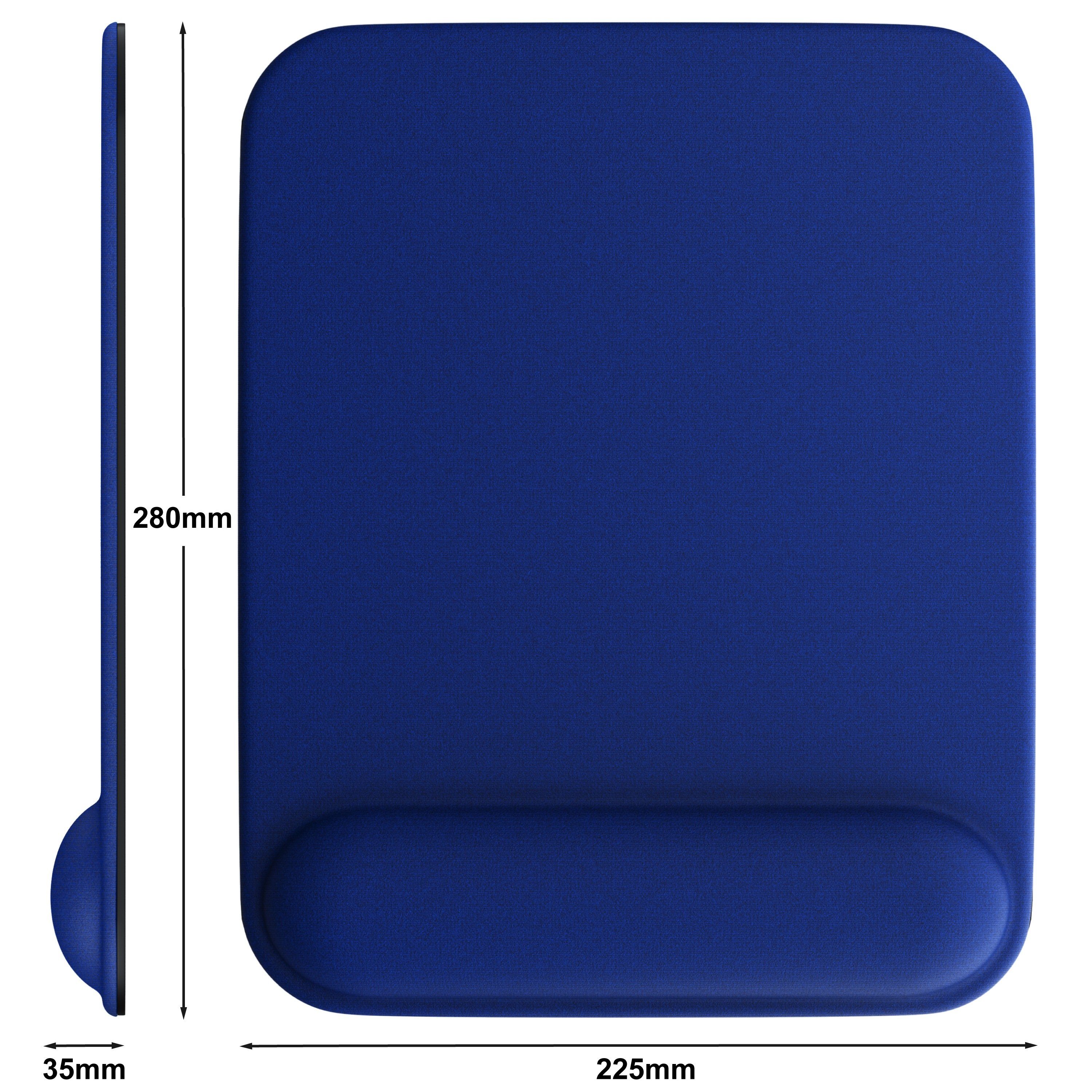 CSL Gaming Mauspad Office Gel Mousepad mit Handgelenkpolster 225 x 280 x 20 mm (1-St), Handballenauflage, Gelpolster ergonomisch, abwaschbar, dunkelblau – Bild 3 von 5