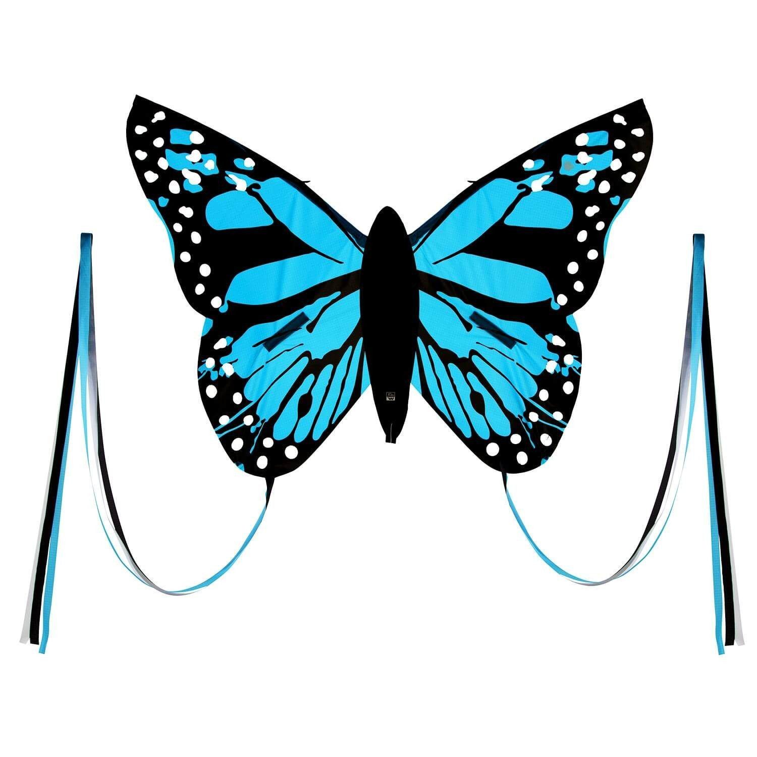 Wolkenstürmer Flug-Drache Ready to Fly Kite for Children Bella Butterfly Outdoor Drachen, (Schmetterlingsdrachen Blau ab 3 Jahren Outdoor Spielzeug, 1-tlg), Strandspielzeug, Flugfertiger Kinderdrachen 110 cm (blau)
