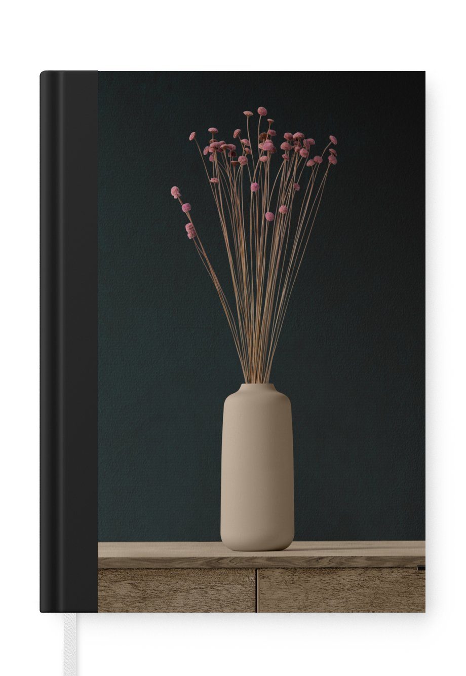 MuchoWow Notizbuch Vase - Stilleben Merkzettel, Seiten, 98 Tagebuch, Haushaltsbuch - A5, Notizheft, Blumen, Journal
