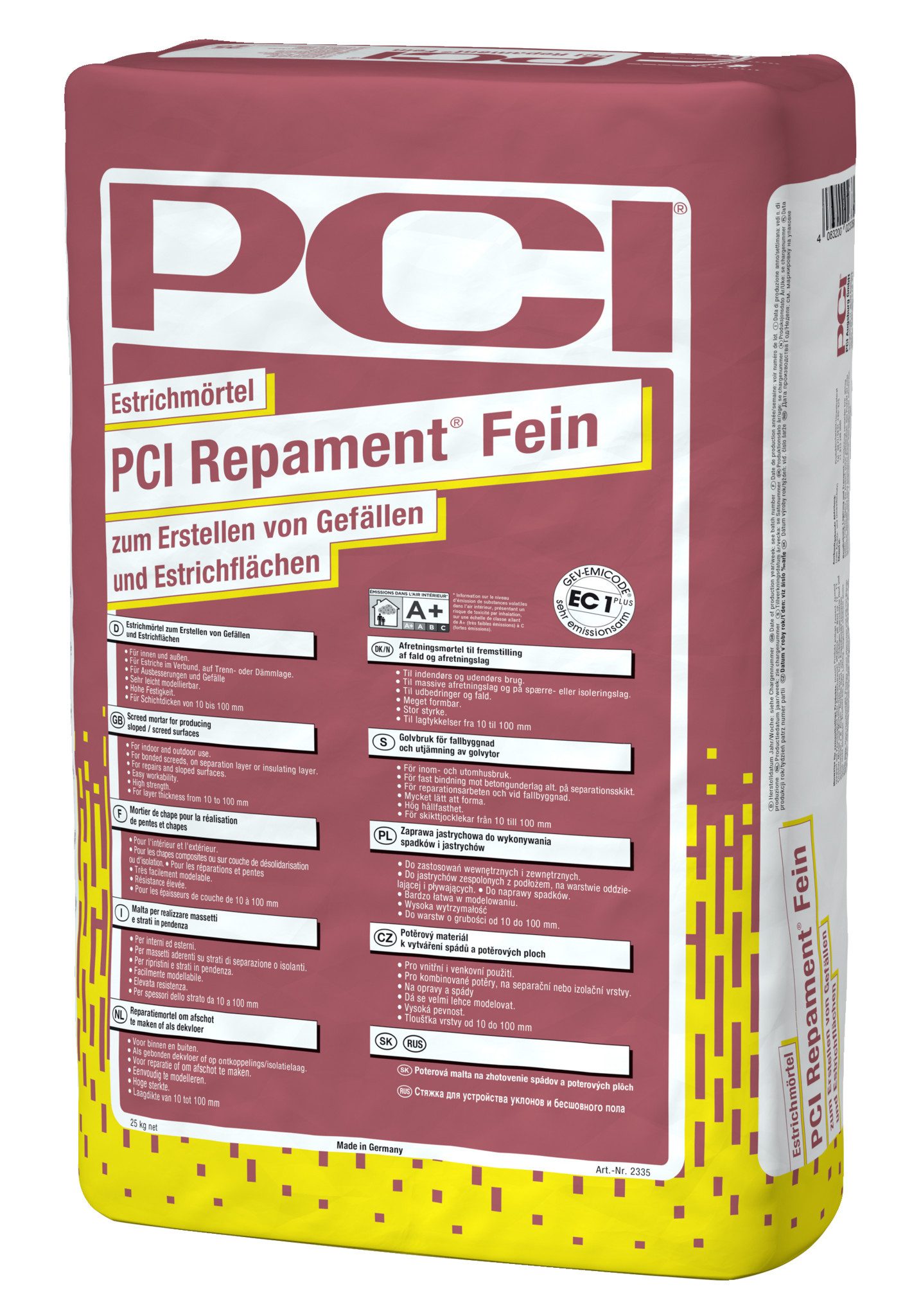 PCI Zement PCI Repament® Fein Estrich-Mörtel grau 25 kg 25