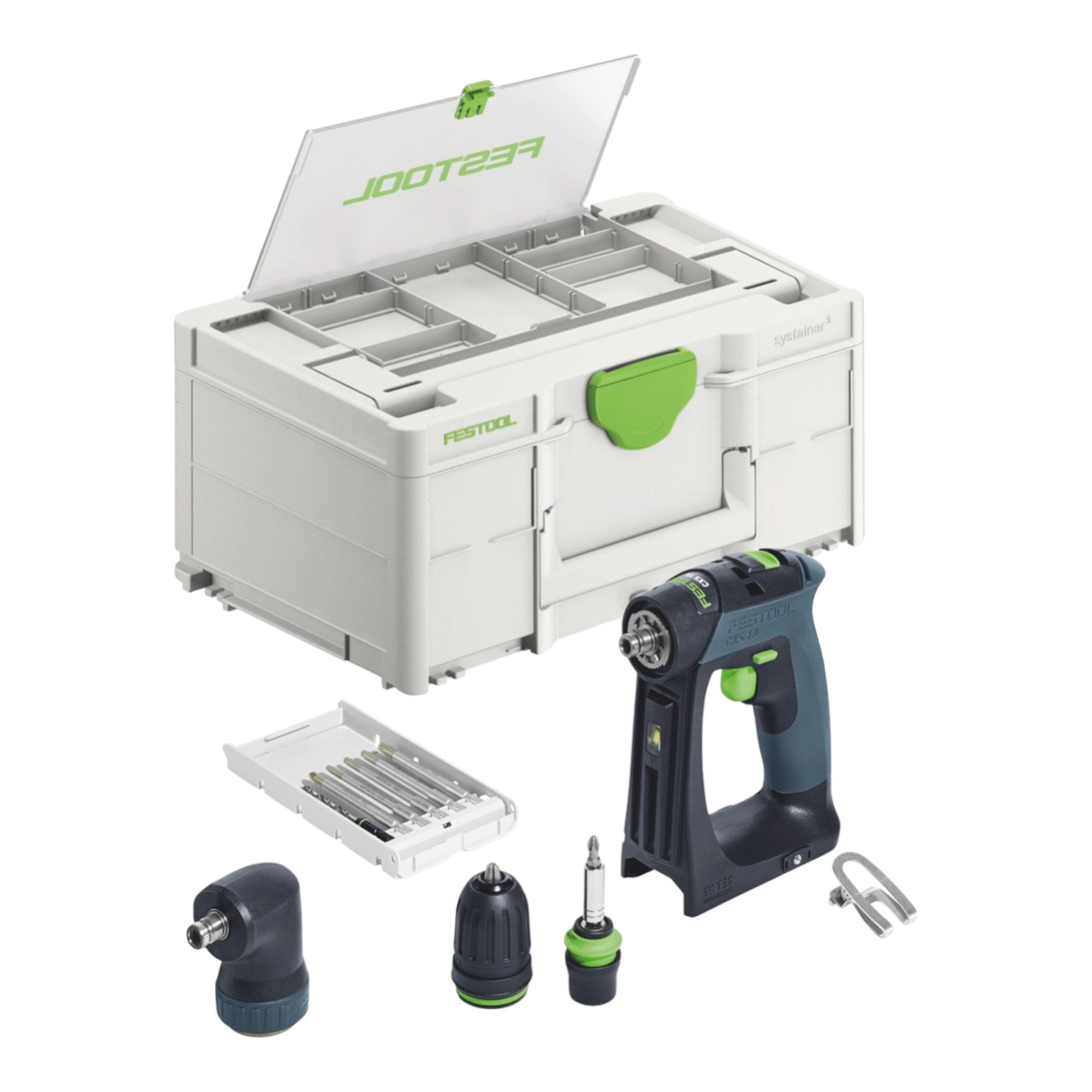 FESTOOL Akku-Schrauber Festool CXS 18-Basic-Set Akku Bohrschrauber 18 V 40 Nm Brushless (577