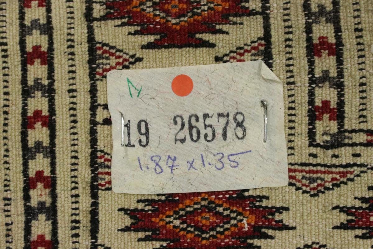 Orientteppich Turkaman Alt Seidenkette Nain rechteckig, Handgeknüpfter Orientteppich, 136x188 Höhe: Trading, 6 mm