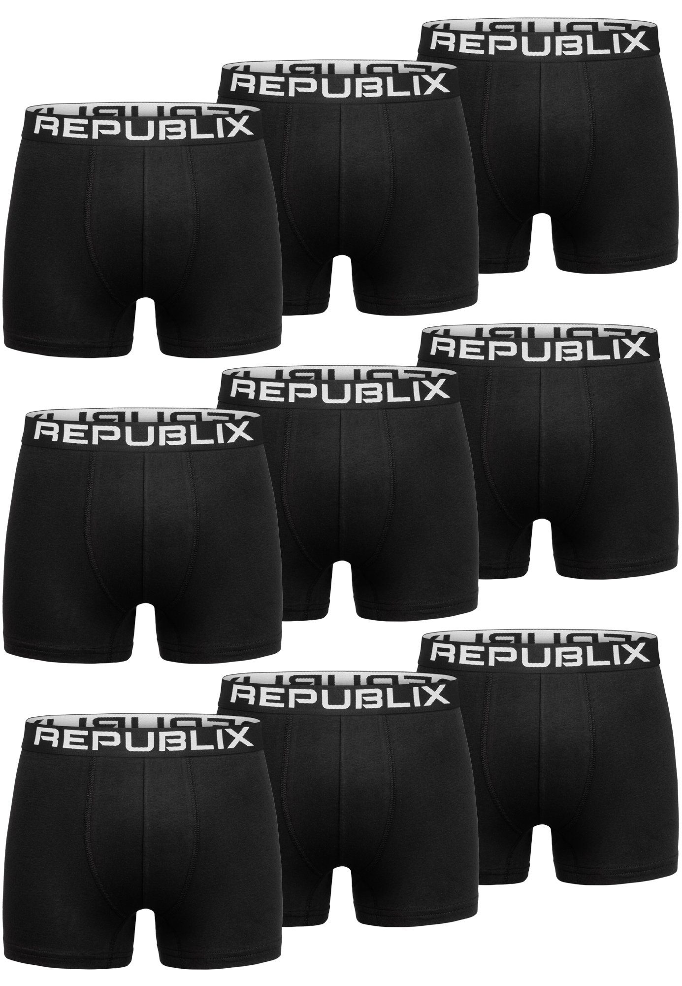 REPUBLIX Boxershorts JOSPEH (9er-Pack) Herren Baumwolle Männer Unterhose Unterwäsche