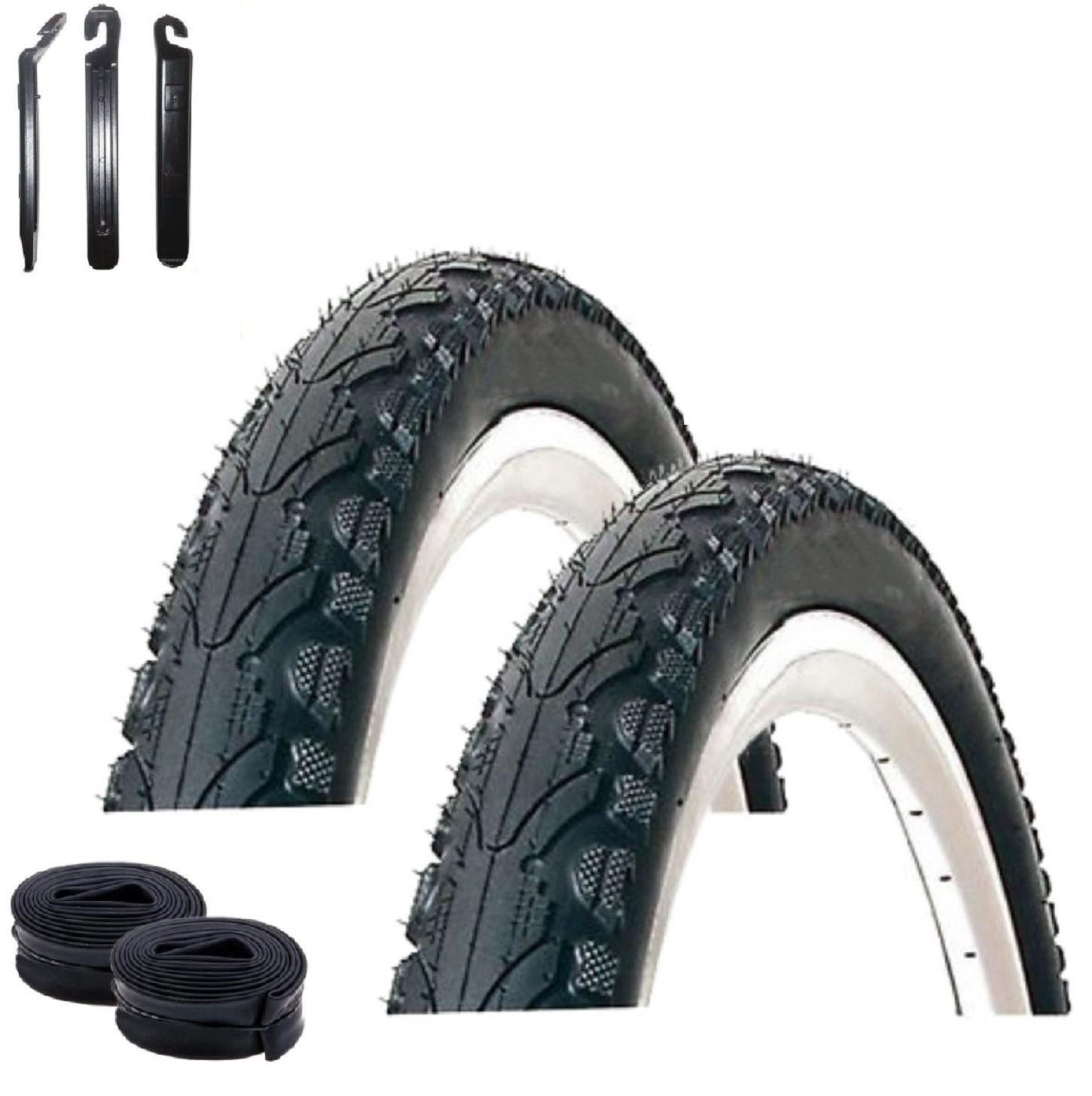 maxxi4you Fahrradreifen 2 x Kenda K-935 24 x 1,75 (47-507) Schwarz + 2 x DV inkl. Reifenheber