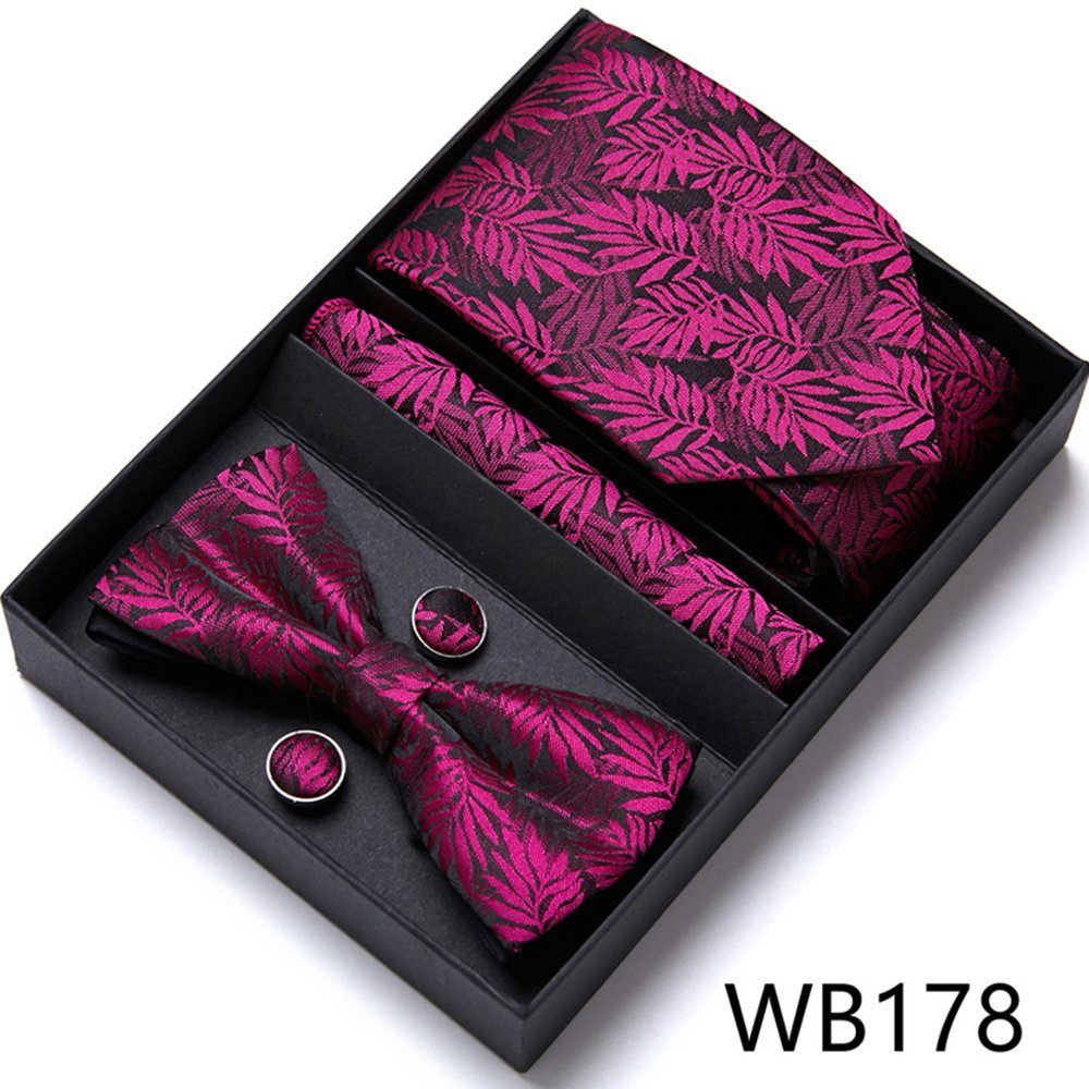Coonoor Krawatte Taschentuch Krawatte & Einstecktuch Set, Herren Krawattenbox Set