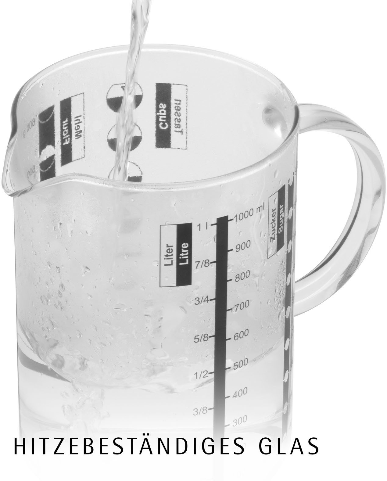 WMF Messbecher Gourmet, Glas, (1-St), Kleinstmengen genau ablesbar
