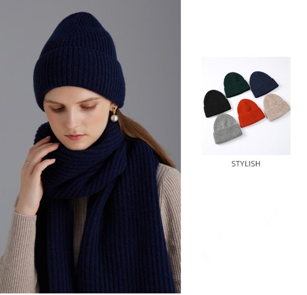 XDeer Strickmütze Strickmütze Wintermütze Damen Herren,Damenmütze Warme Damenmütze Warme Beanie Winter Mütze blue