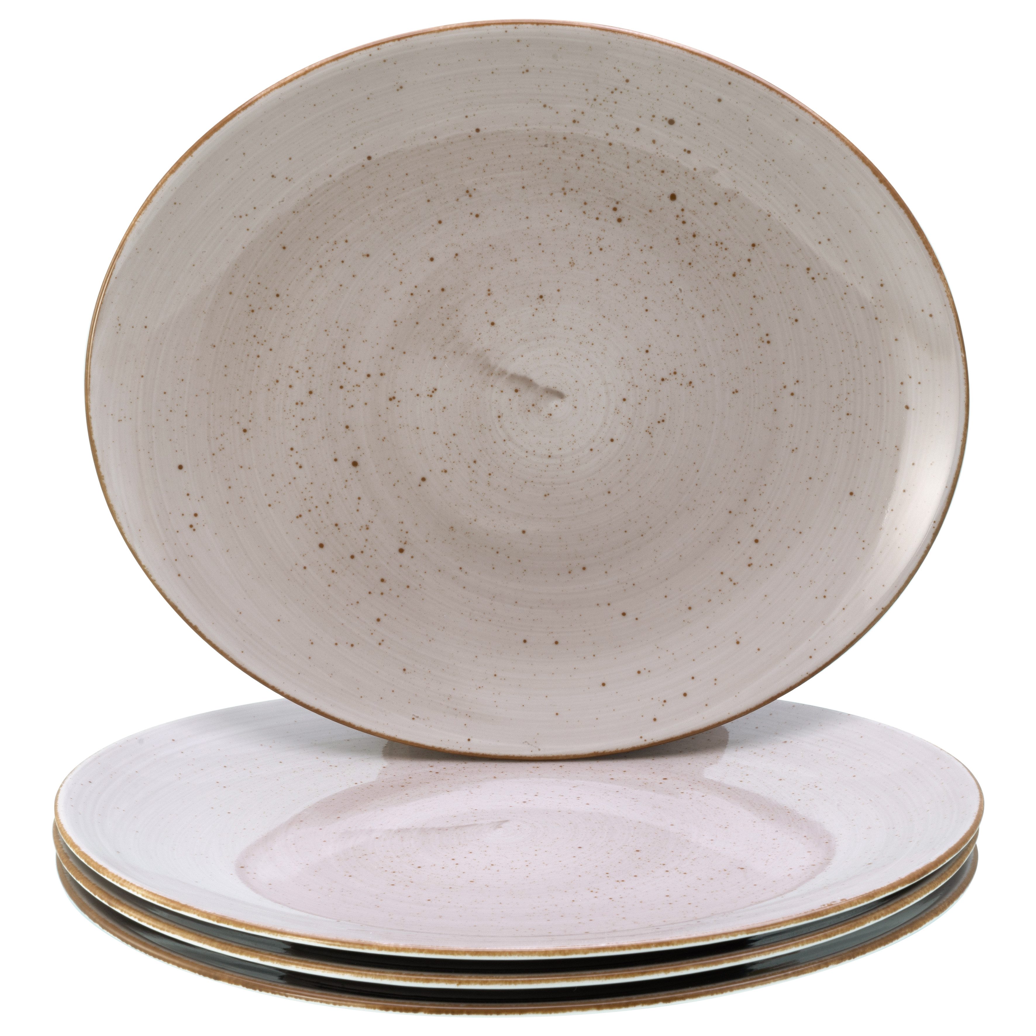 CreaTable Steakteller Vintage Nature, Teller Set, 4-tlg., (4 St), Naturverbundenes Design, Vielseitig einsetzbar