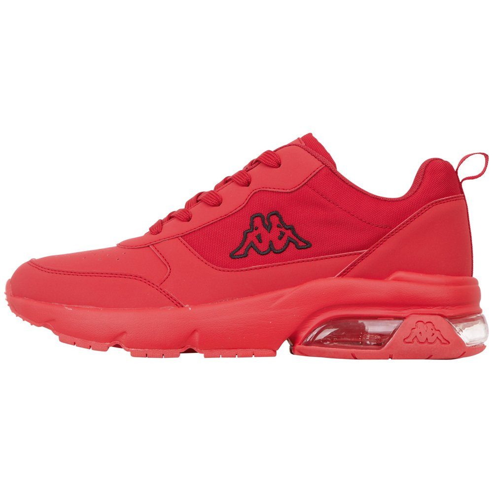 Kappa Sneaker mit sichtbarem Luftkissen der red-black in Sohle