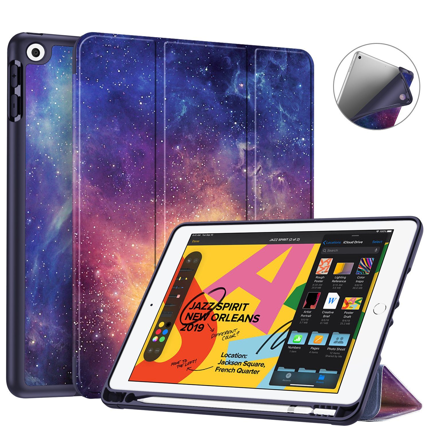 IPad 10,2- Case (9:e Generationen 2021) & (8:e Generationen 2020) & (7:e 2019) Autoväckning - Foto 12