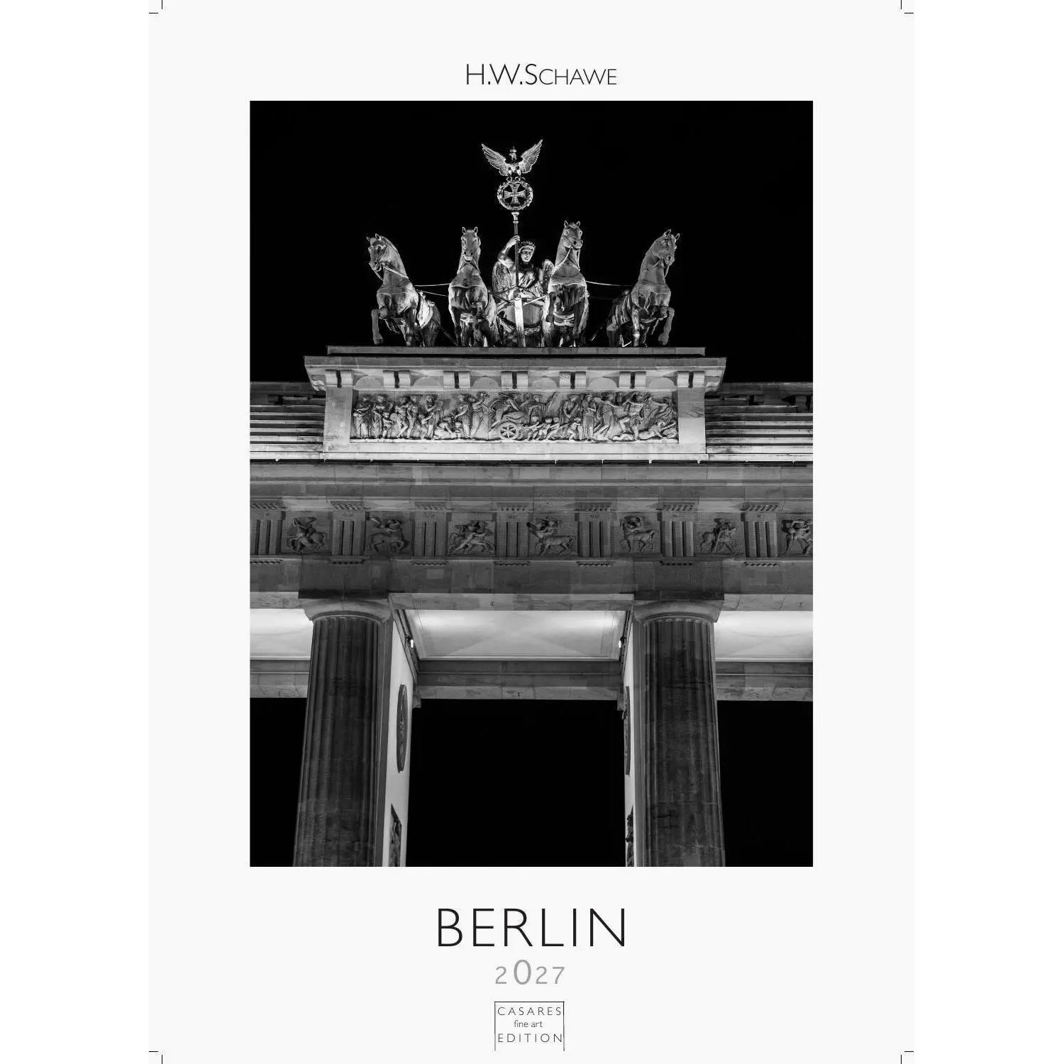 Wandkalender Berlin schwarz-weiss Kalender 2027 - Wandkalender, Fotokalender...